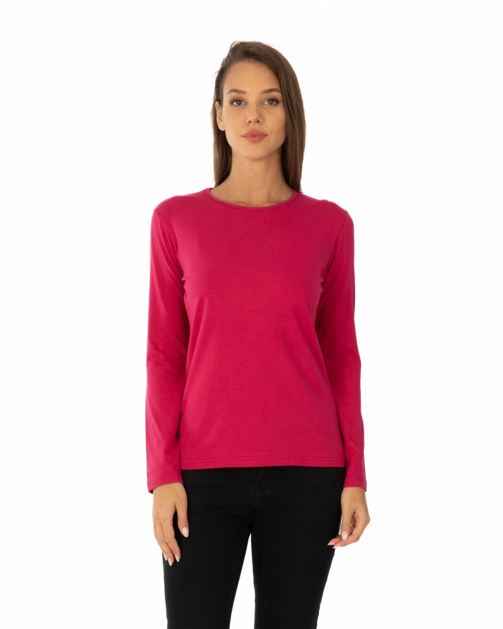 Bluză damă basic B.2401.Cireașă