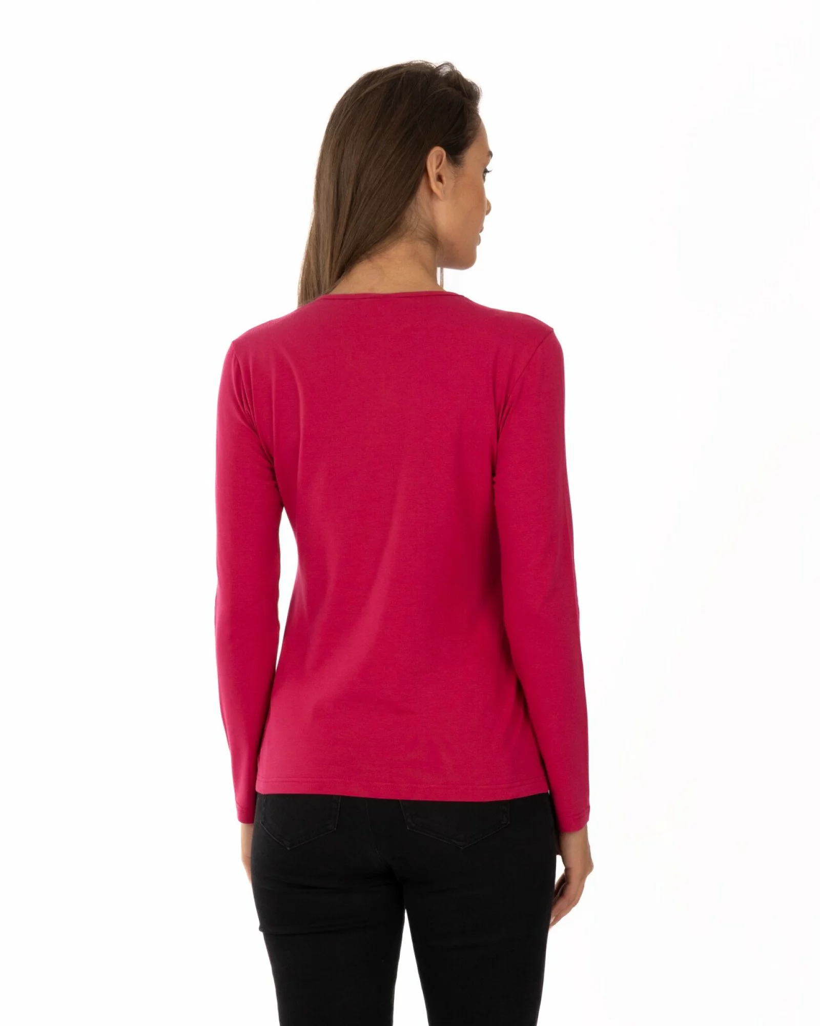 Bluză damă basic B.2401.Cireașă