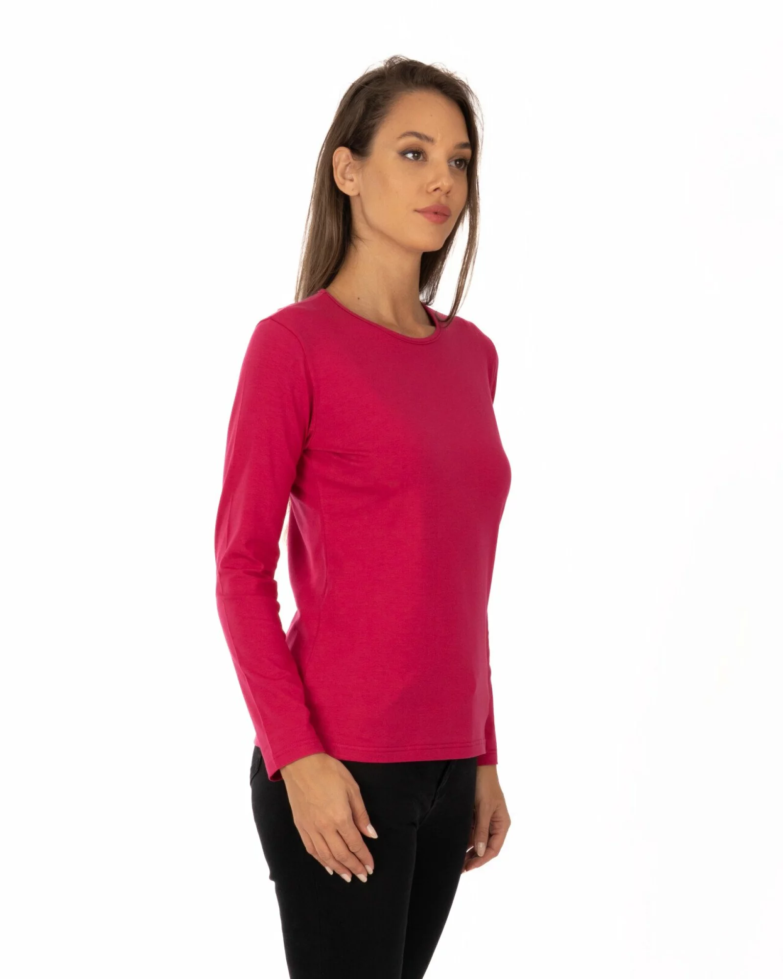 Bluză damă basic B.2401.Cireașă