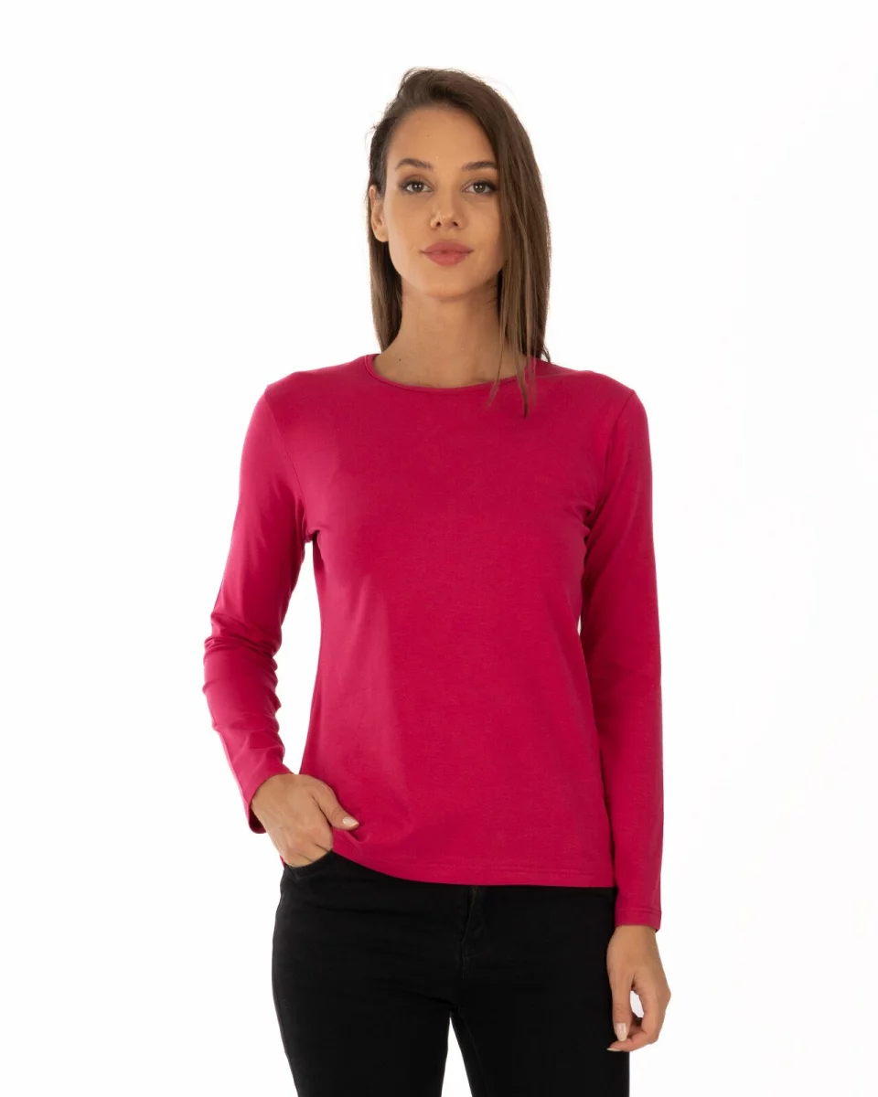 Bluză damă basic B.2401.Cireașă