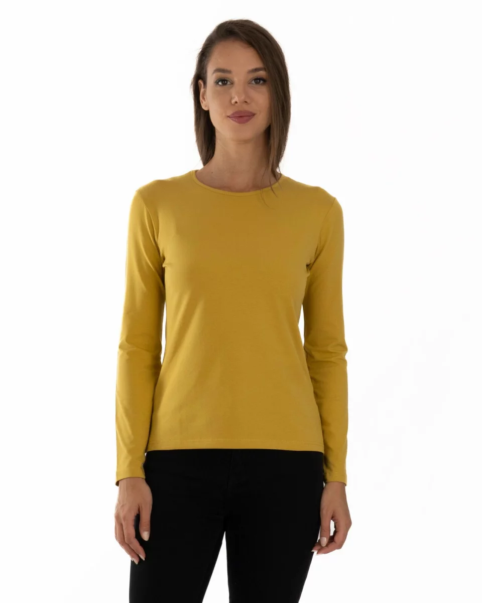Bluză damă basic B.2401.Muștar