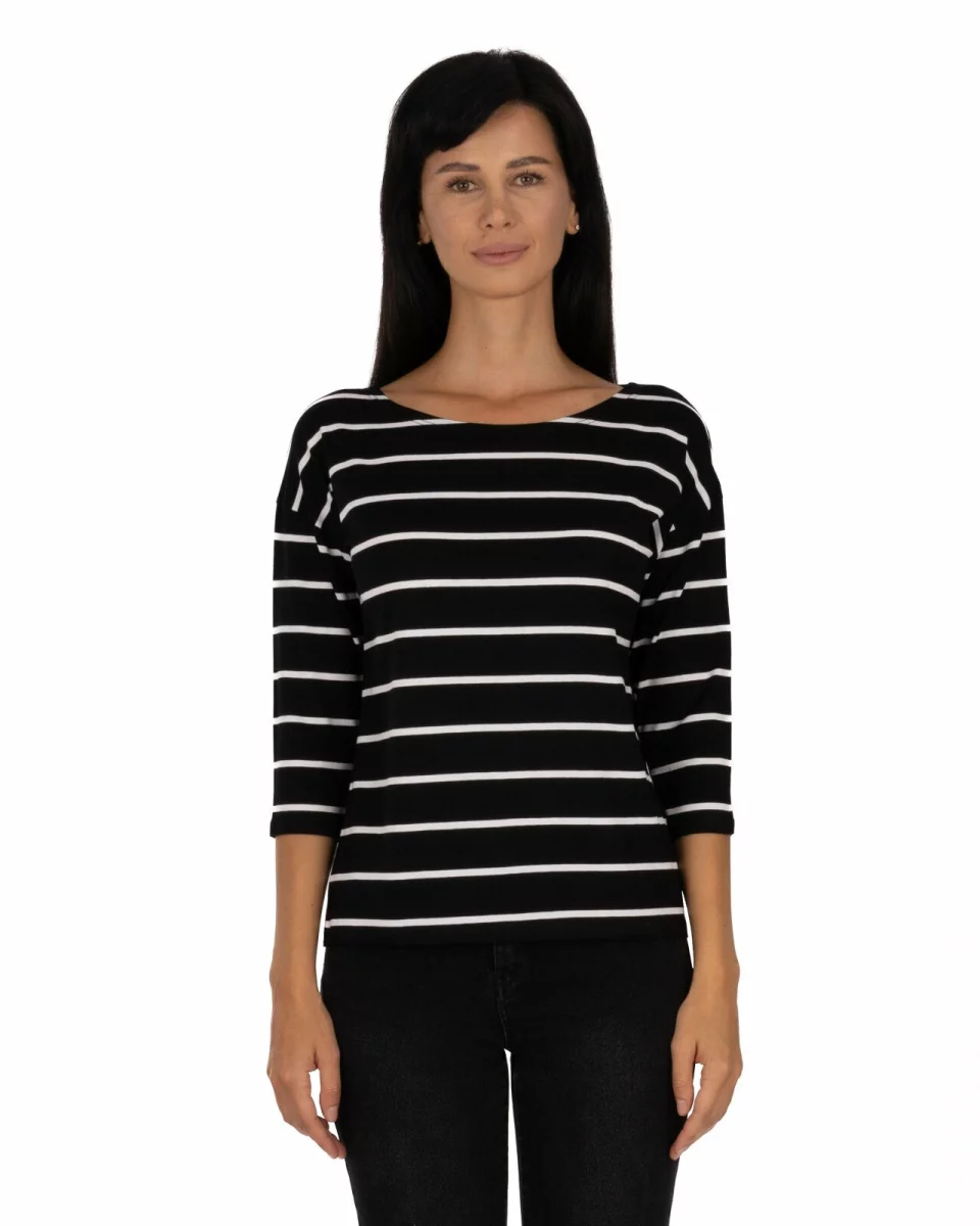 Bluză damă B.2250.Negru-Alb