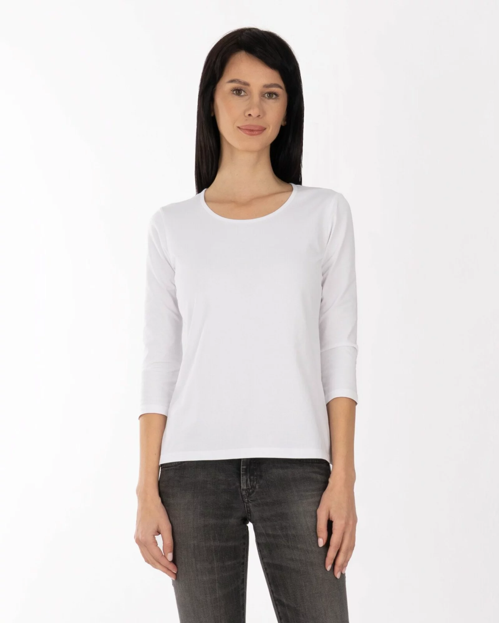 Bluză damă basic B.2400.Alb