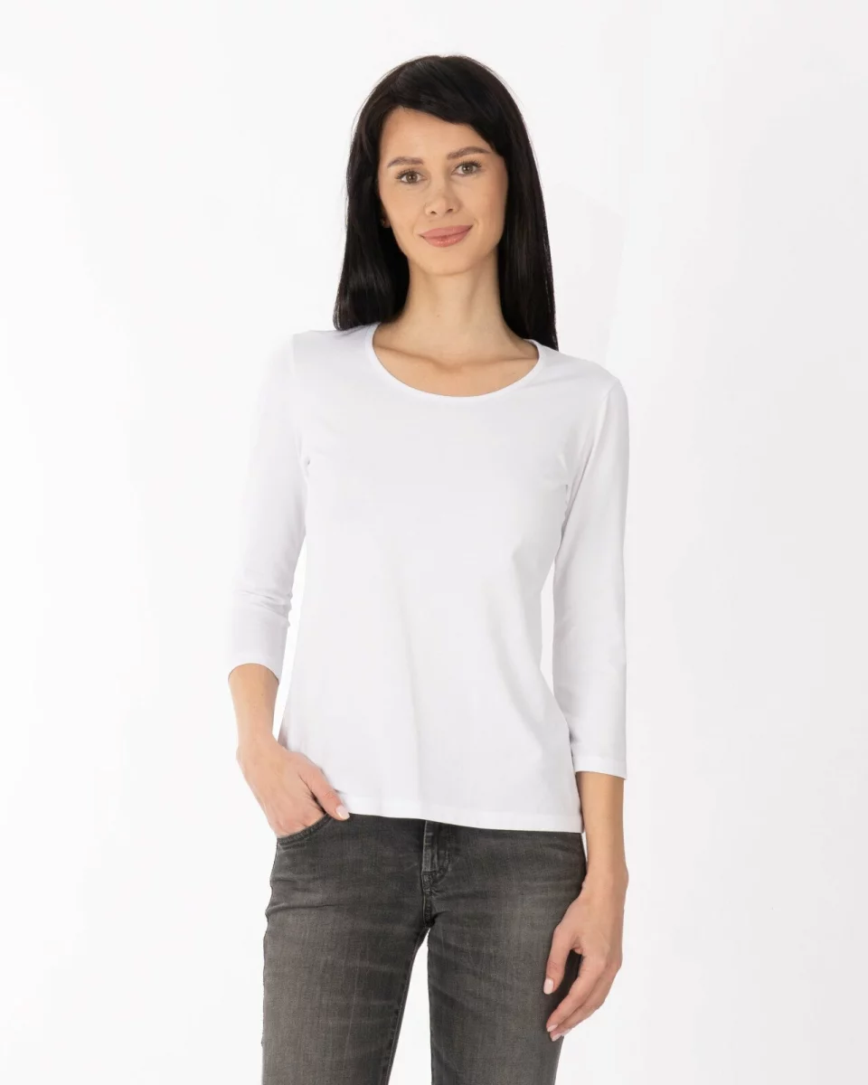 Bluză damă basic B.2400.Alb