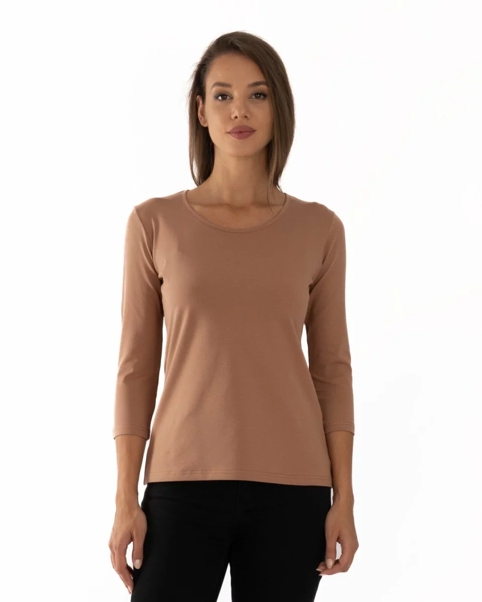 Bluză damă basic B.2400.Cappuccino
