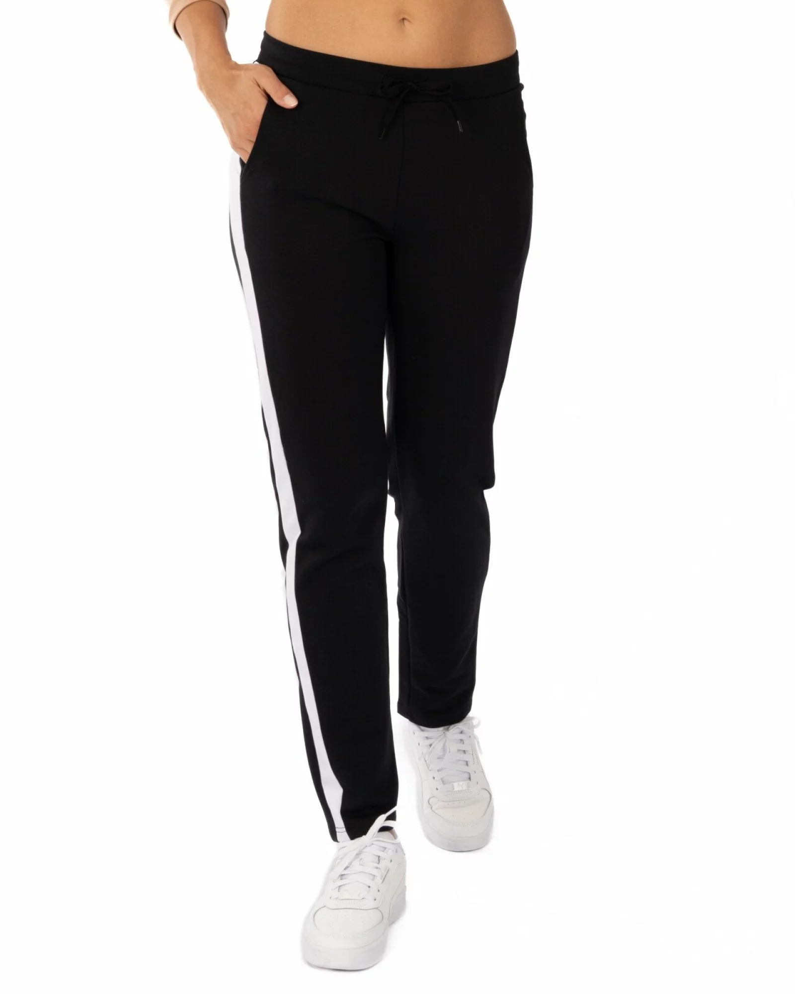 Pantalon Damă P.2269.Negru-Alb