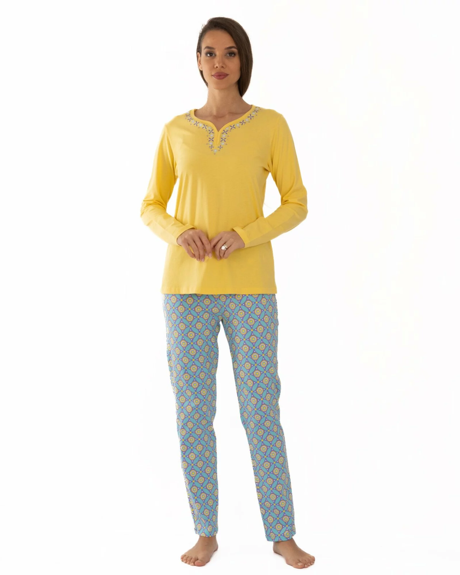 Pijama damă PIJ.2237.Galben