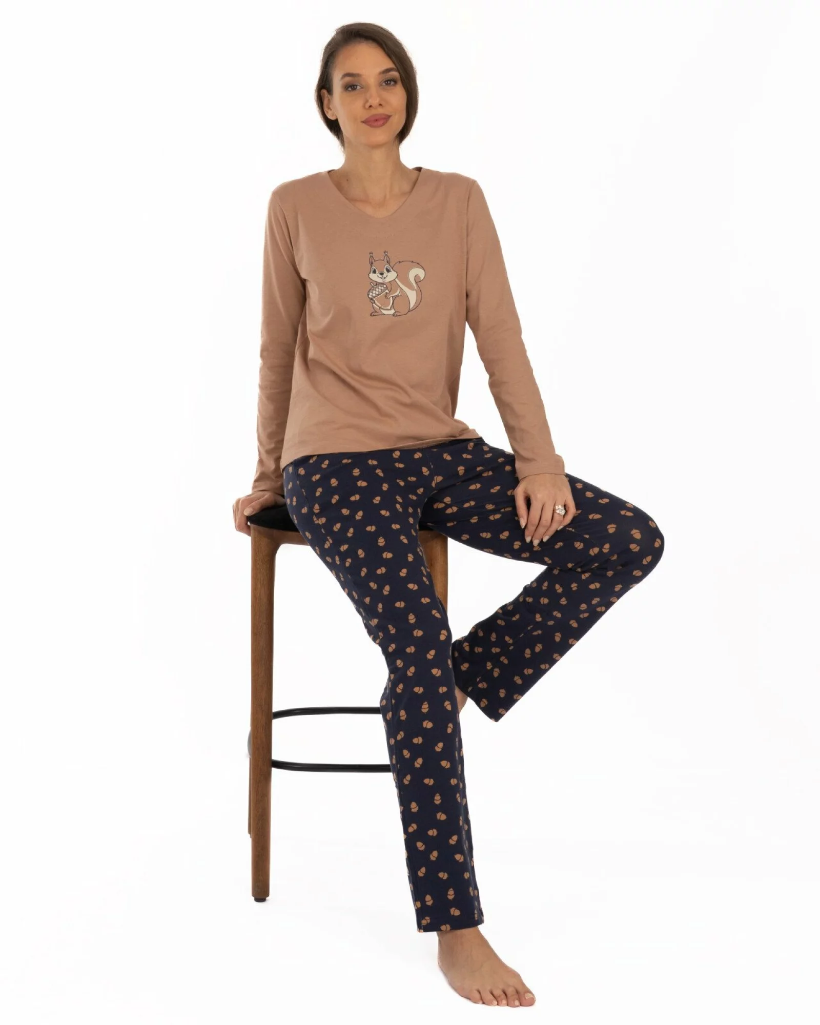 Pijama damă PIJ.2259.Alună