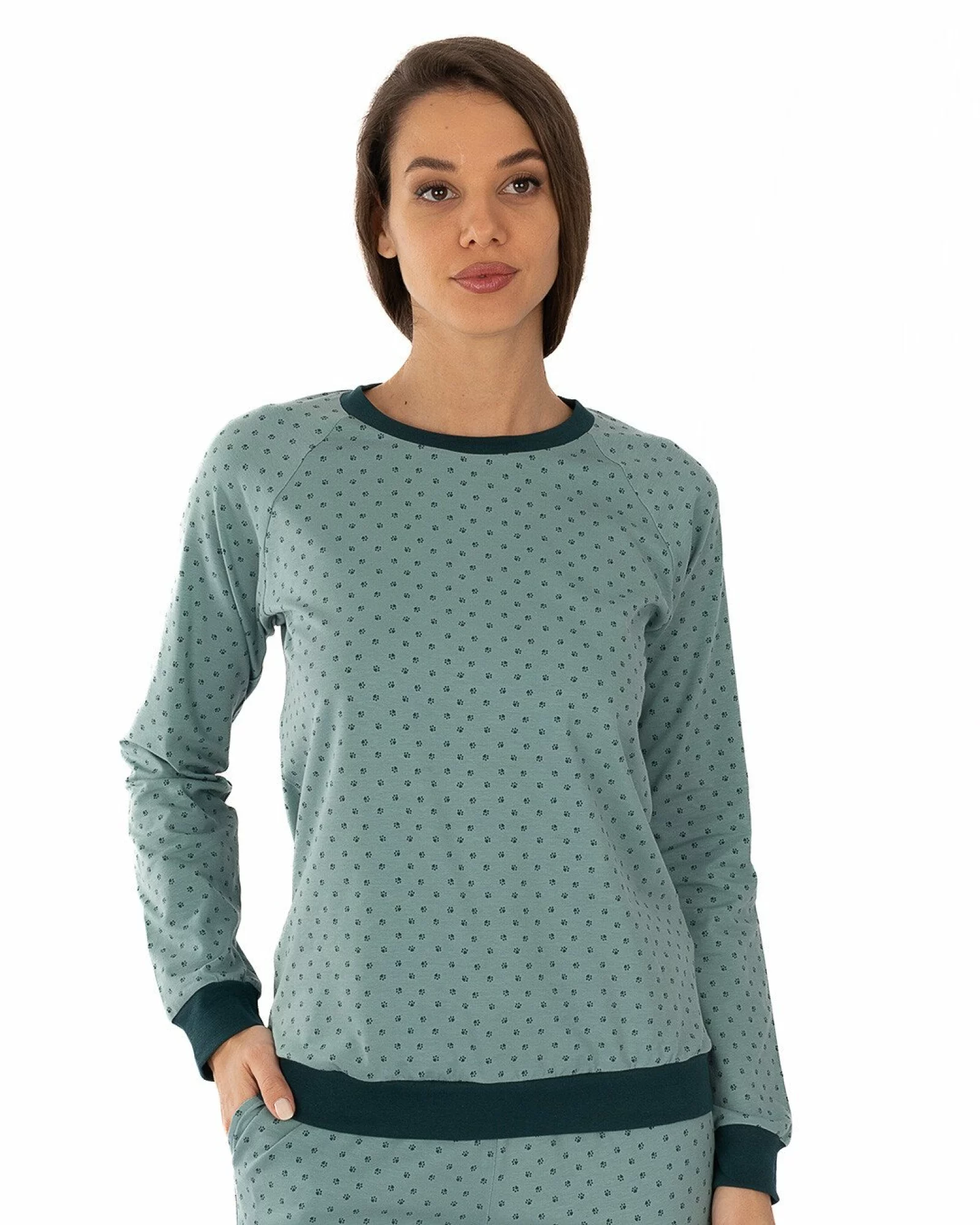 Pijama damă PIJ.2263.Verde Pudrat