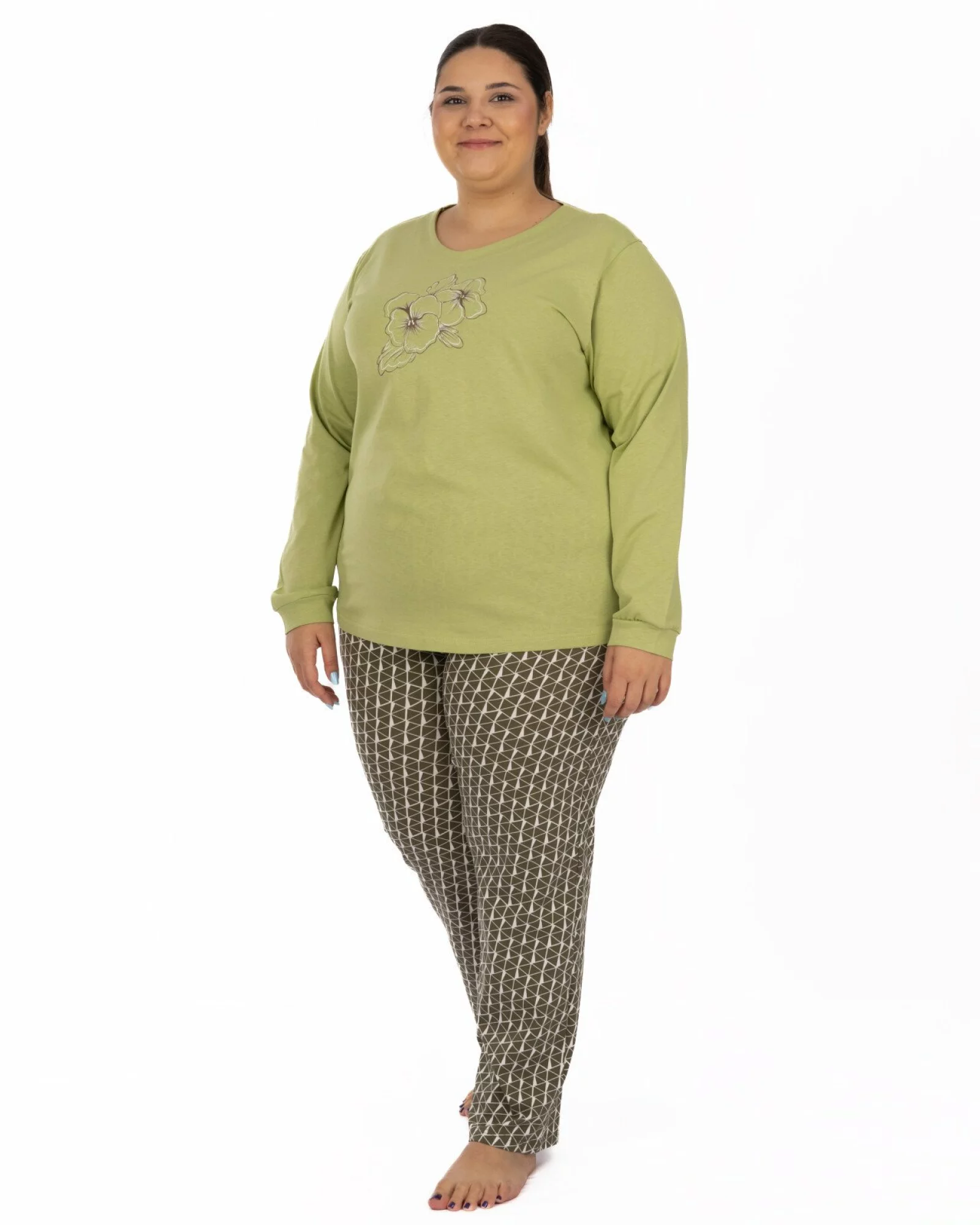 Pijama damă PIJ.2250.Kaky Deschis