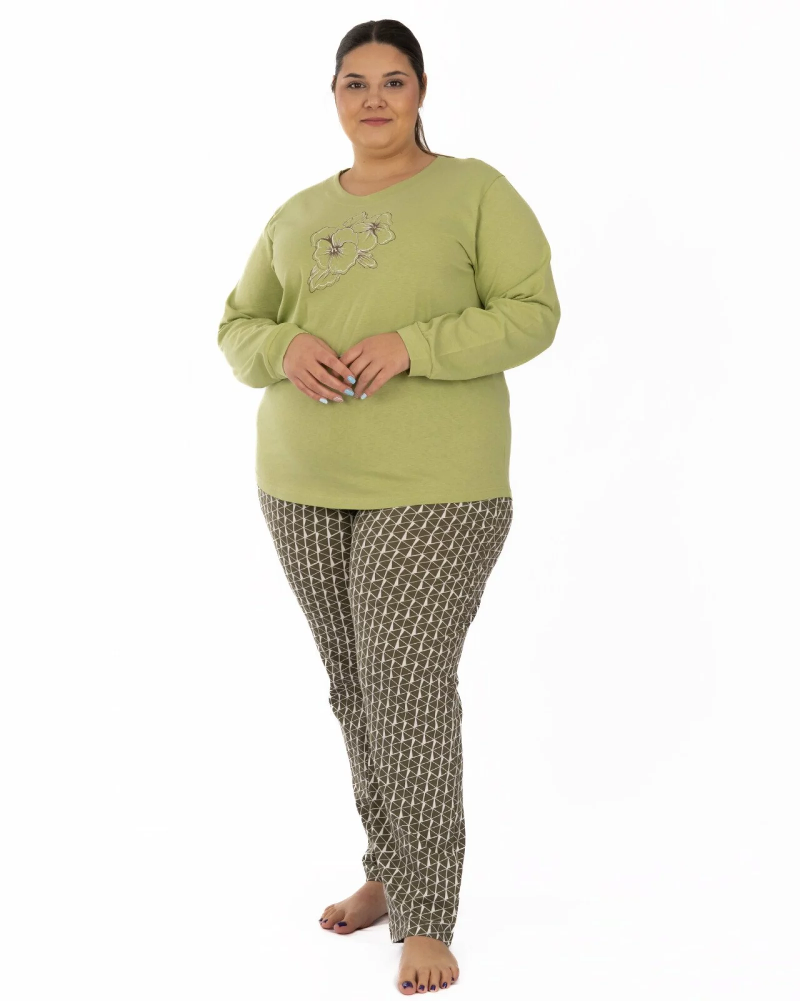 Pijama damă PIJ.2250.Kaky Deschis