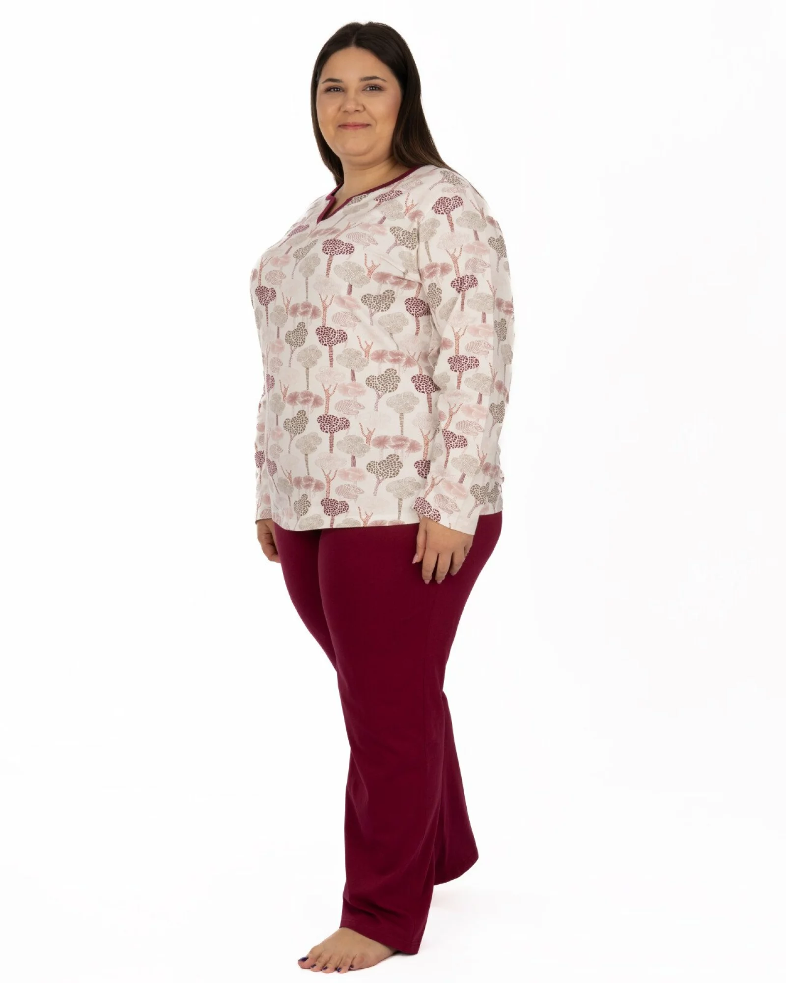Pijama damă PIJ.2261.Bordo