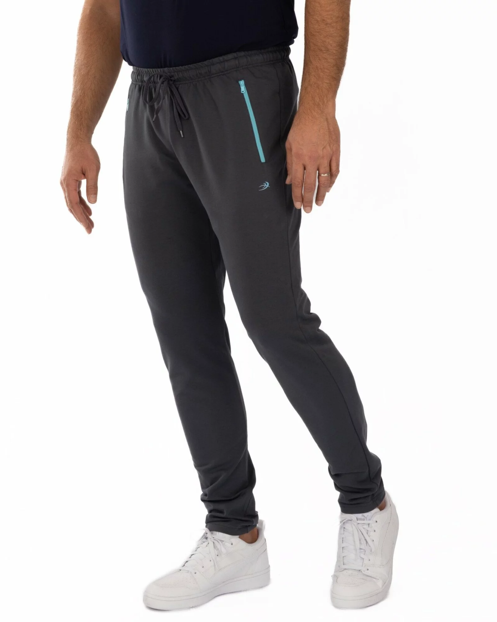 Pantalon Bărbați P.4104.Gri Închis-Turquise