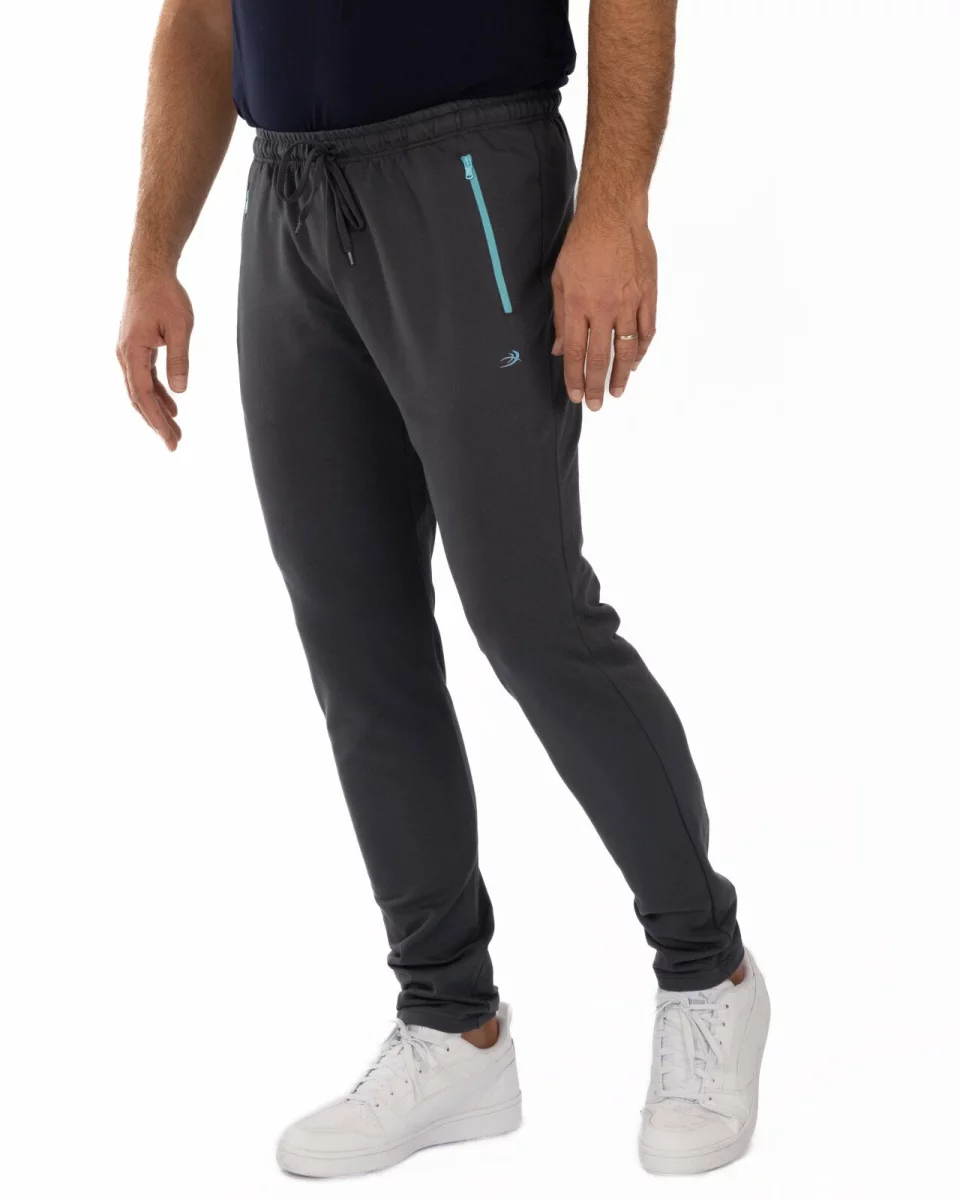 Pantalon Bărbați P.4104.Gri Închis-Turquise