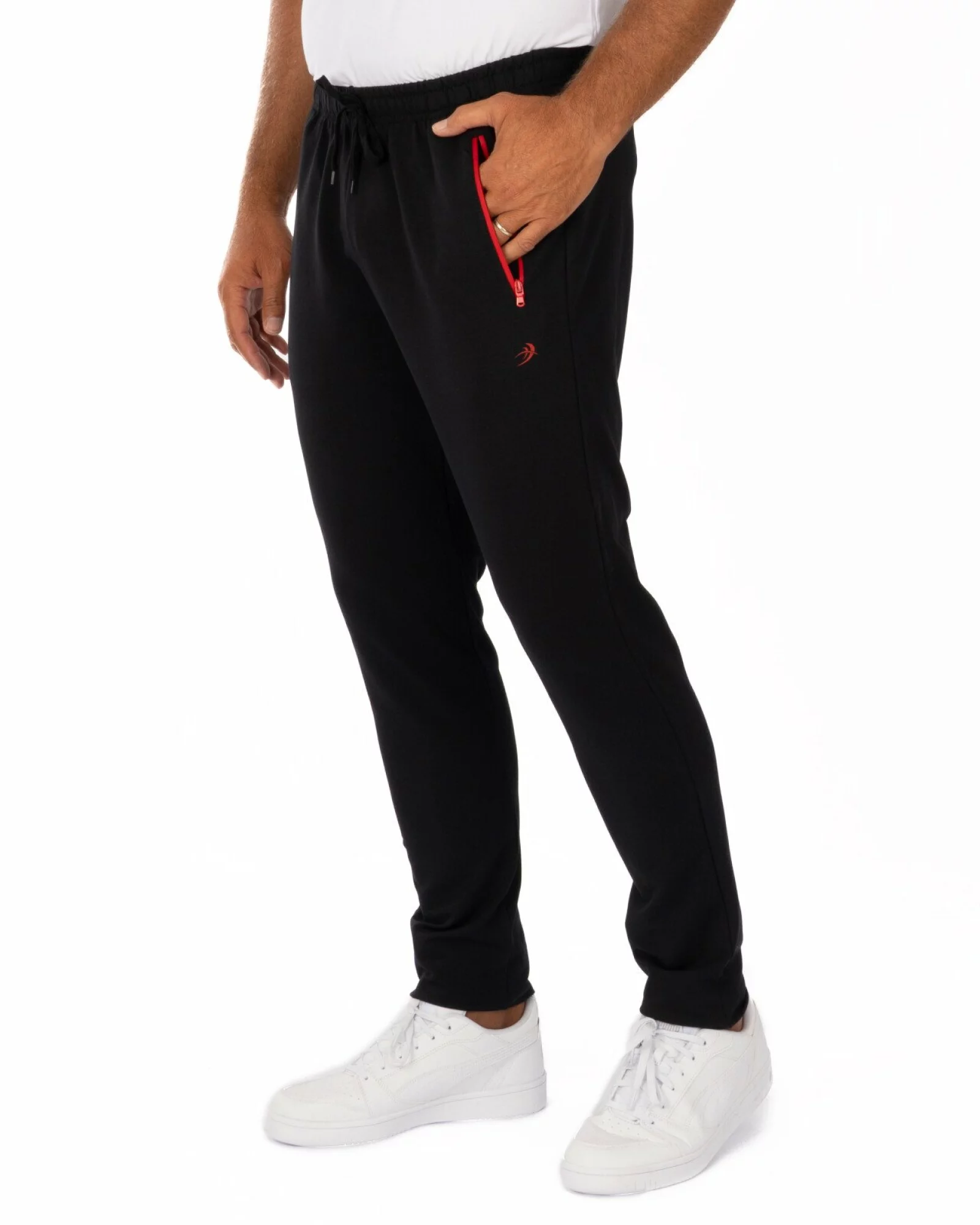 Pantalon Bărbați P.4104.Negru-Roșu