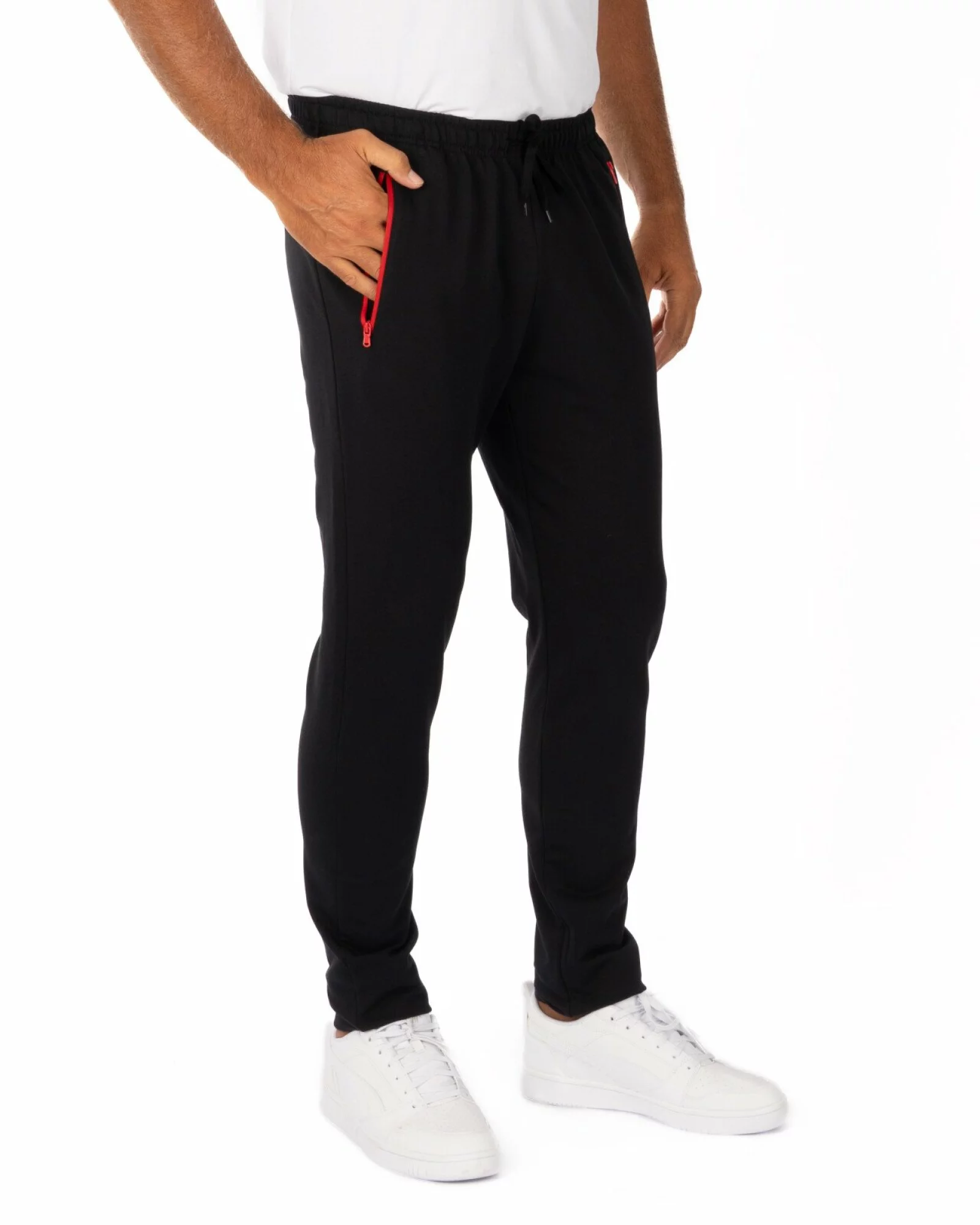 Pantalon Bărbați P.4104.Negru-Roșu