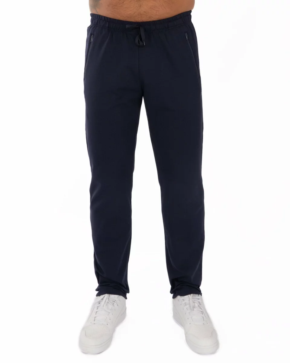 Pantaloni bleumarin model clasic buzunare cu fermoar