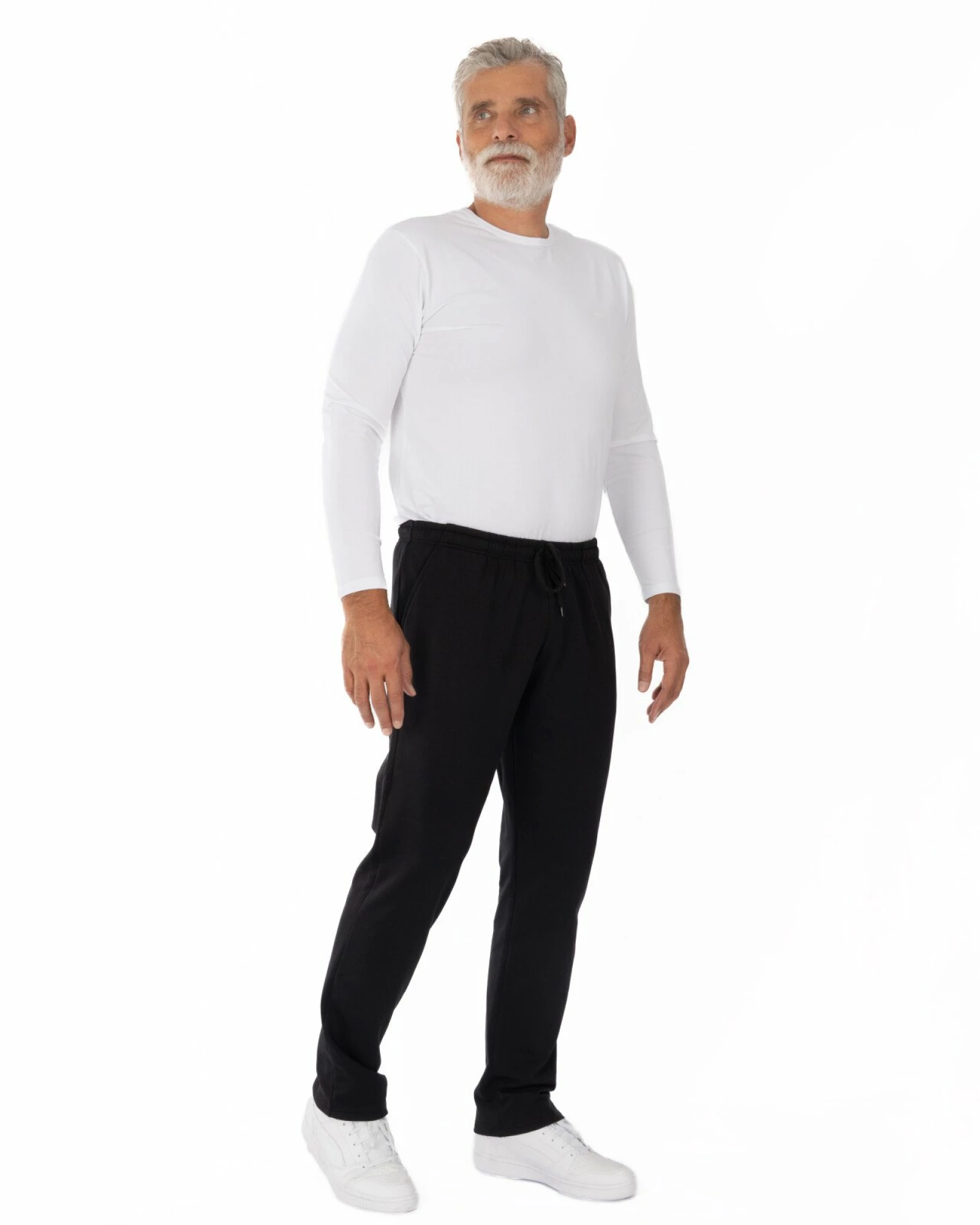 Pantalon Clasic Termo Pufos Bărbați P.4111.Negru