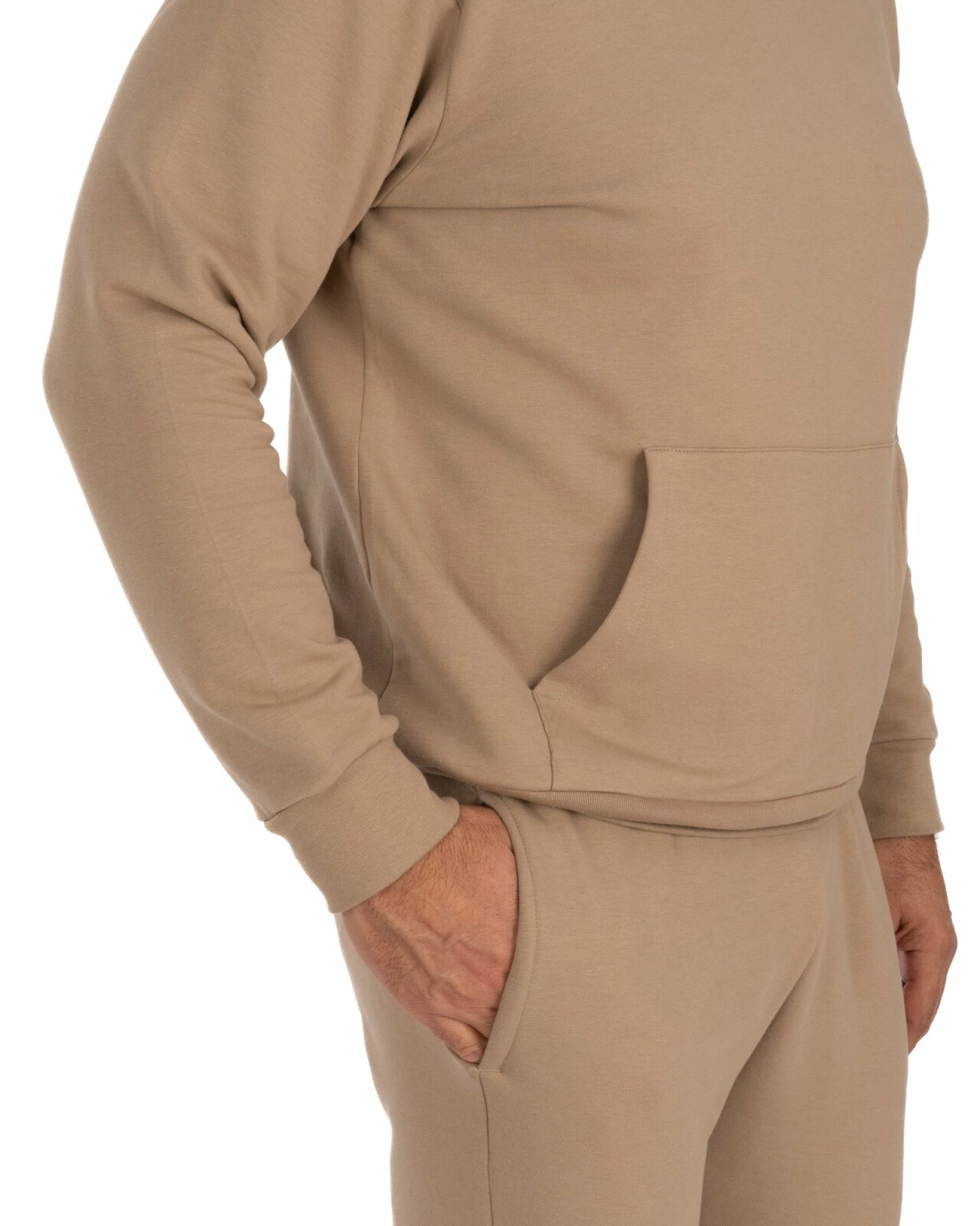 Pantalon Conic cu Manșete Termo Pufos Bărbați P.4071.Bej