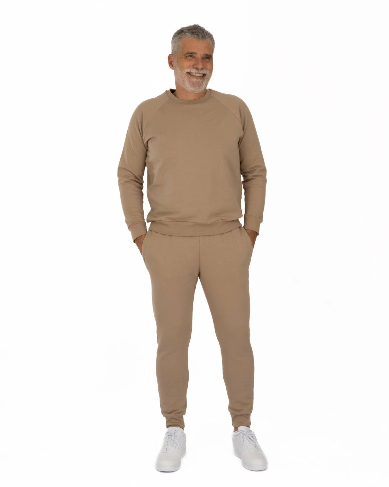 Pantalon Conic cu Manșete Termo Pufos Bărbați P.4071.Bej