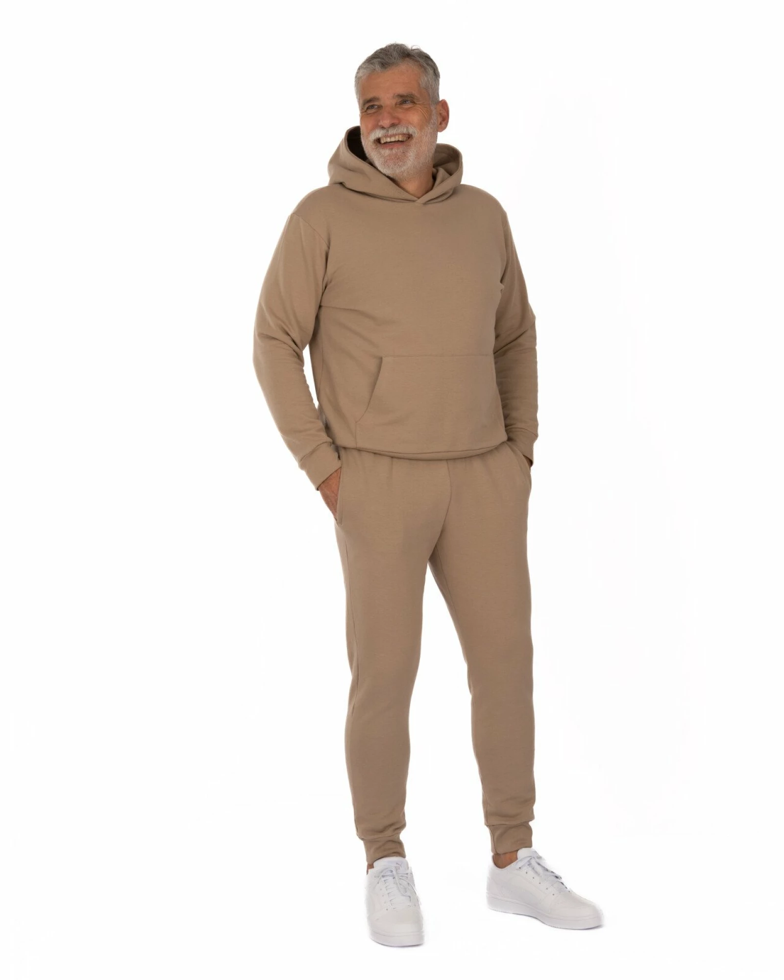 Pantalon Conic cu Manșete Termo Pufos Bărbați P.4071.Bej