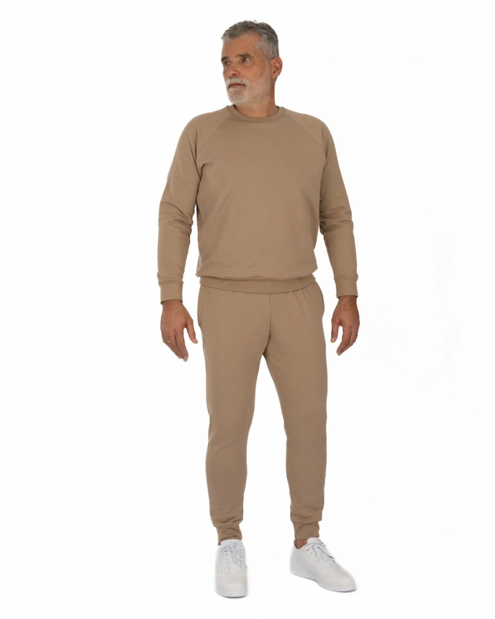 Pantalon Conic cu Manșete Termo Pufos Bărbați P.4071.Bej