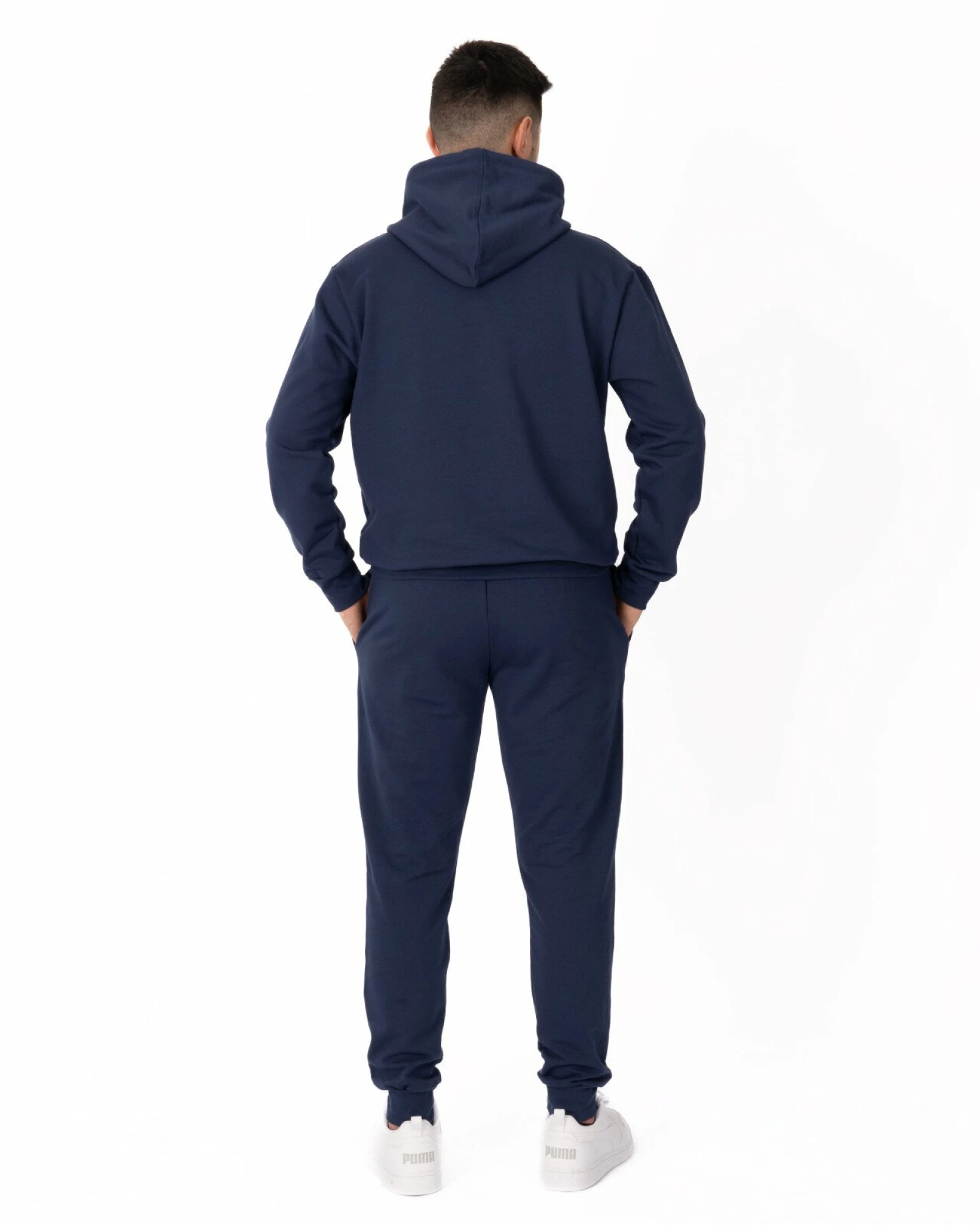 Pantalon Conic cu Manșete Termo Pufos Bărbați P.4071.Bleumarin