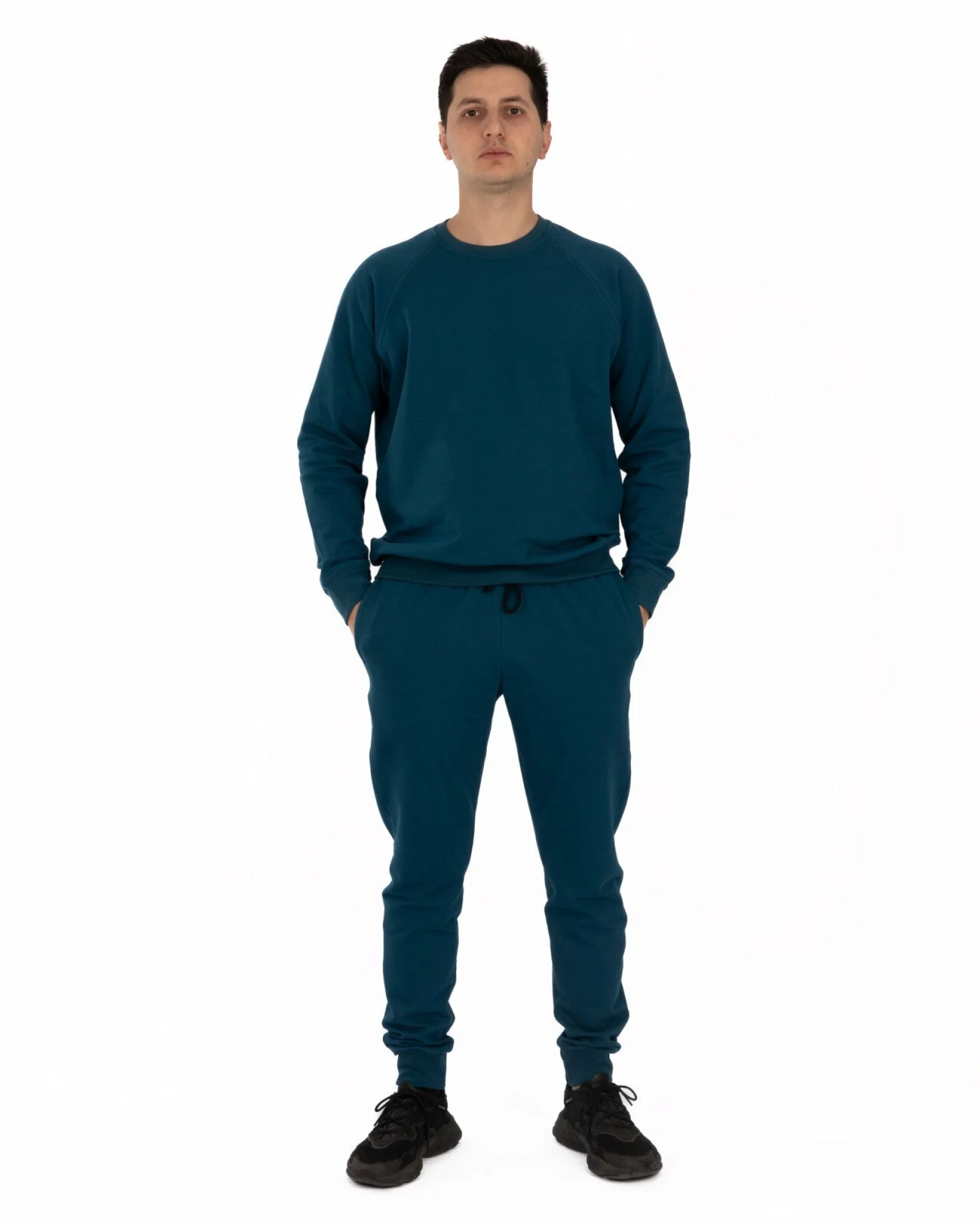 Pantalon Conic cu Manșete Termo Pufos Bărbați P.4071.Petrol