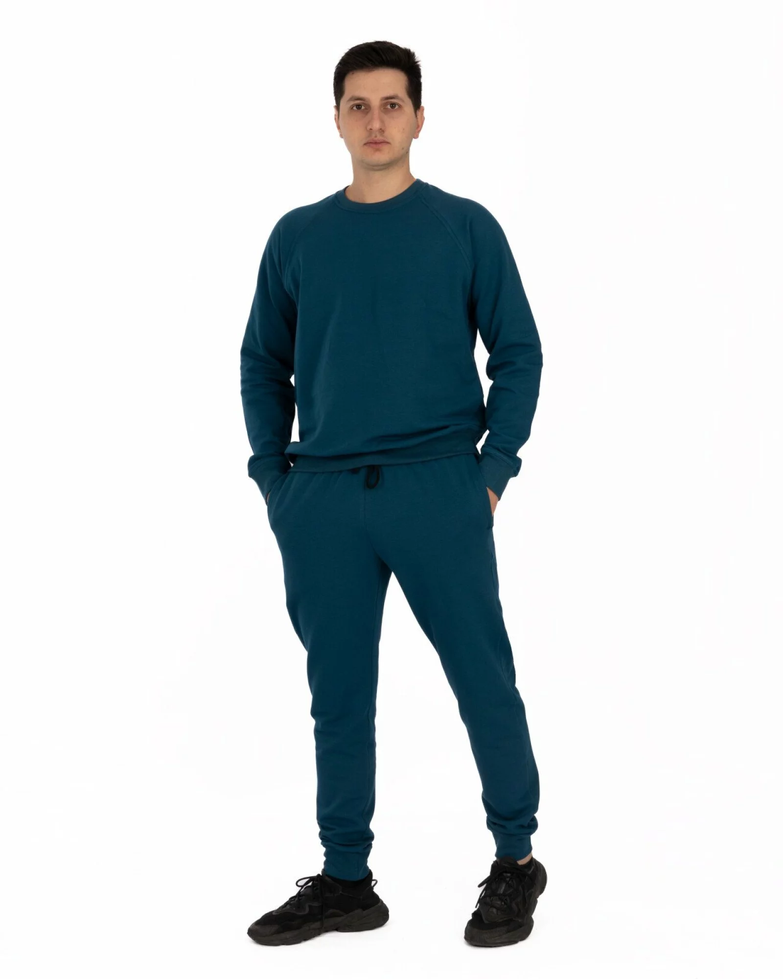 Pantalon Conic cu Manșete Termo Pufos Bărbați P.4071.Petrol