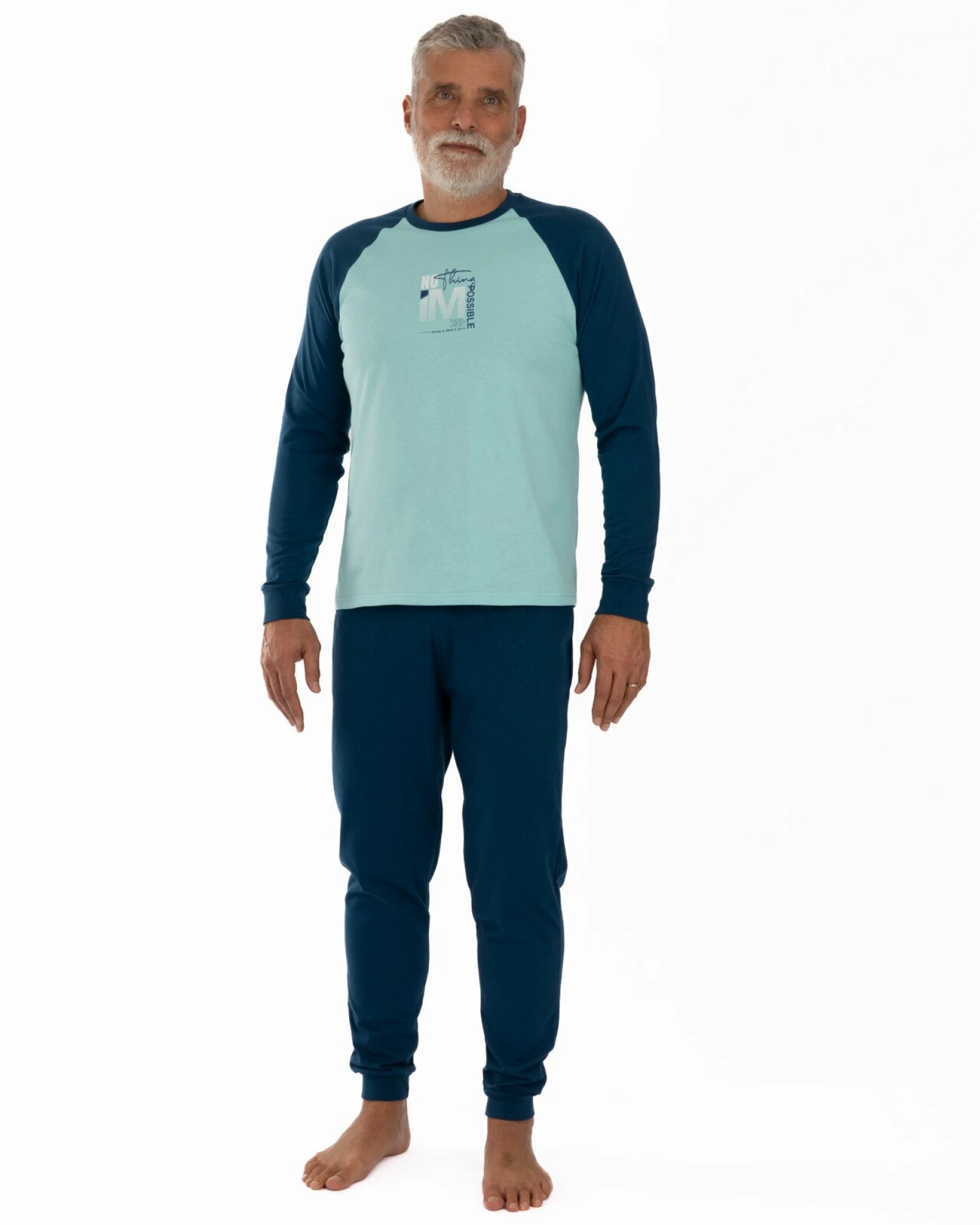 Pijama Bărbați PIJ.4155.Aqua Deschis