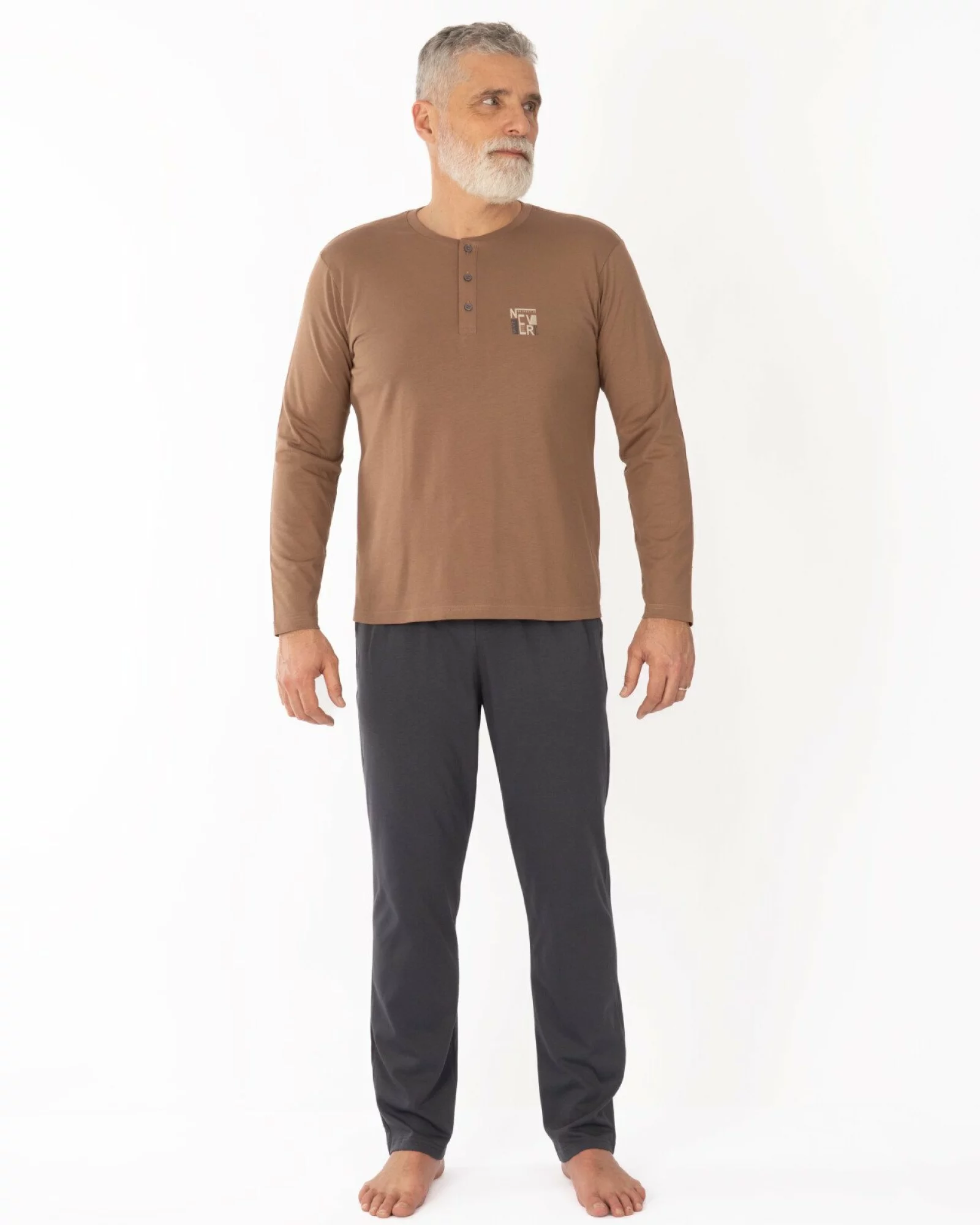 Pijama Bărbați PIJ.4162.Cappuccino Închis