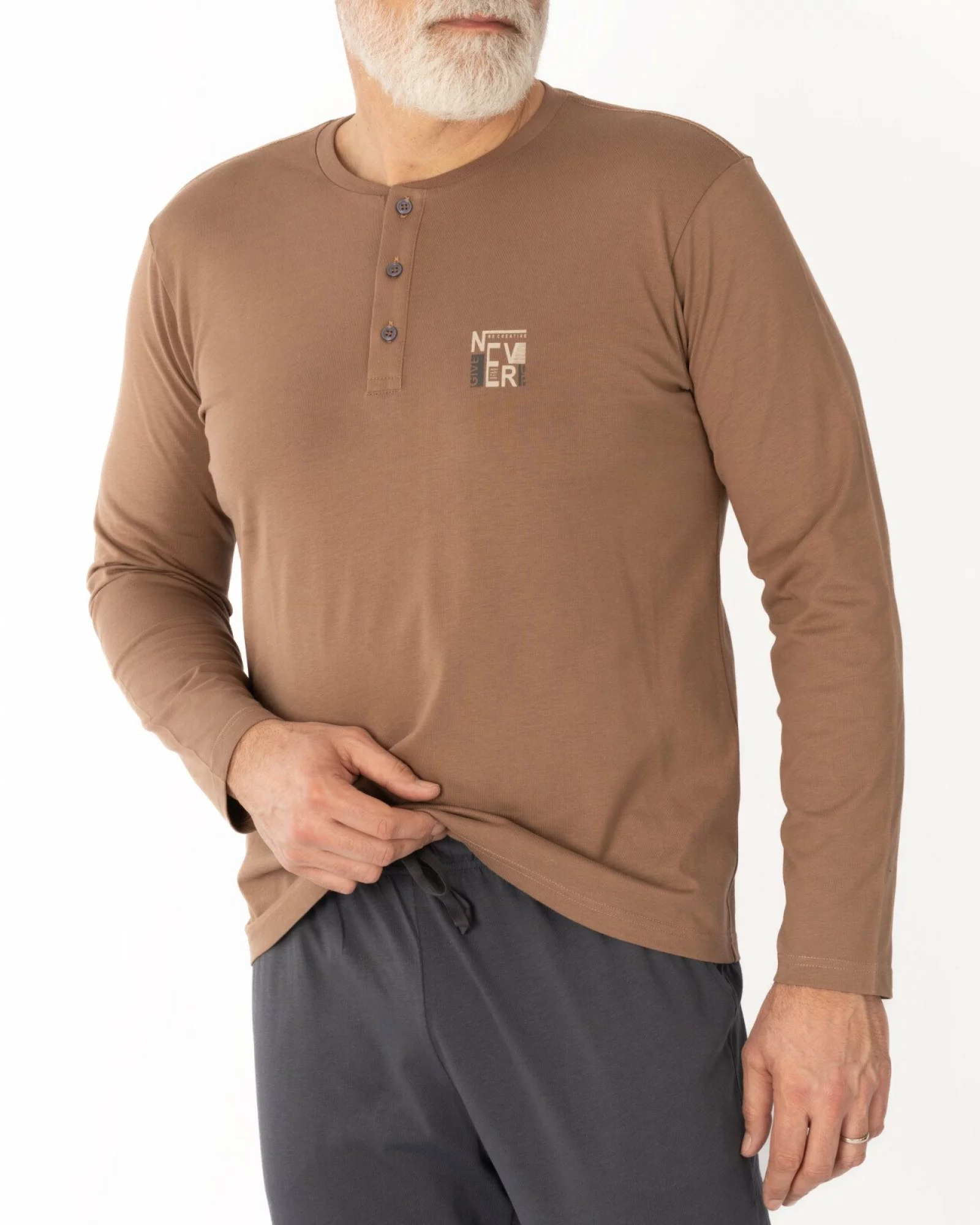 Pijama Bărbați PIJ.4162.Cappuccino Închis