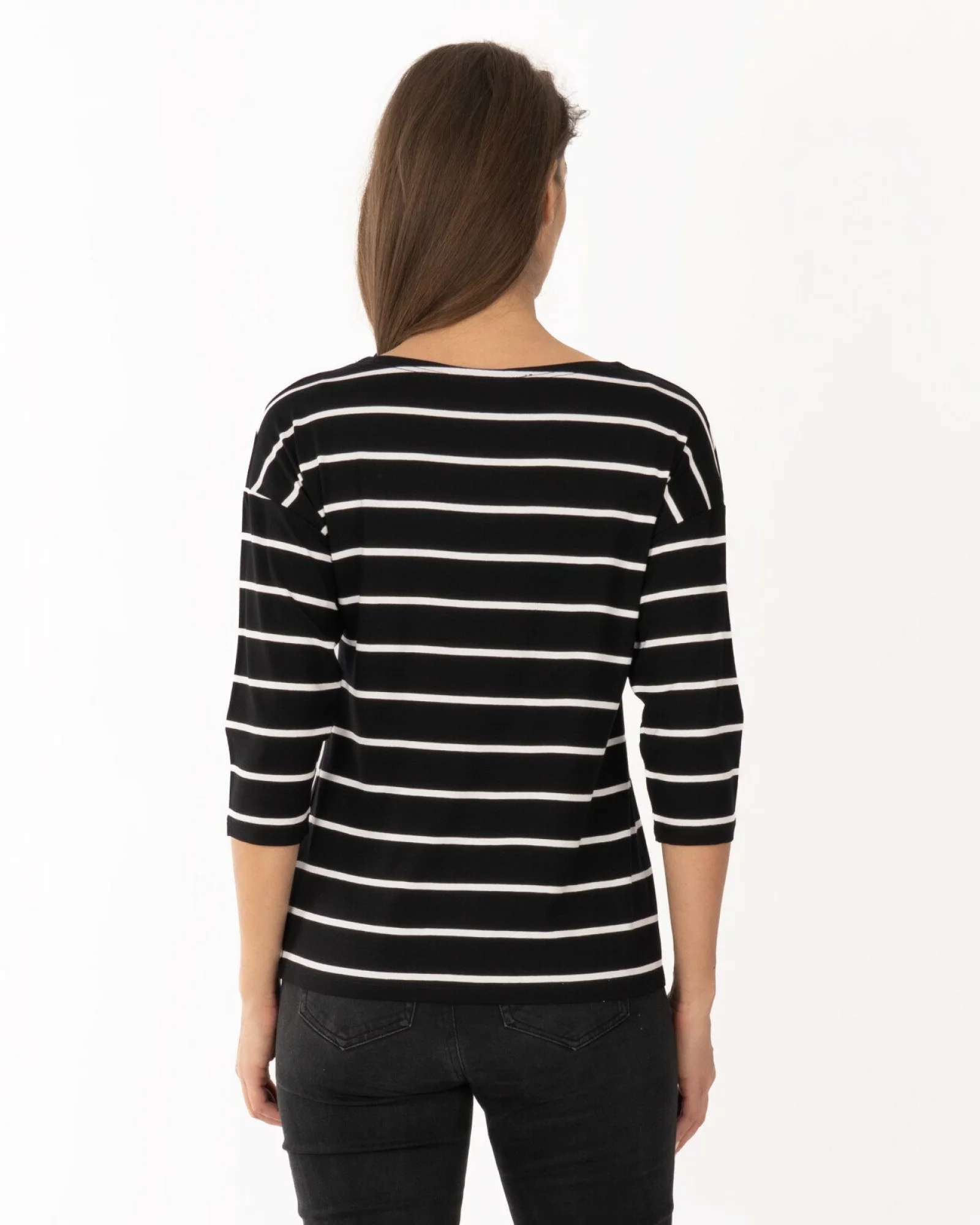 Bluză damă B.2250.Negru-Alb