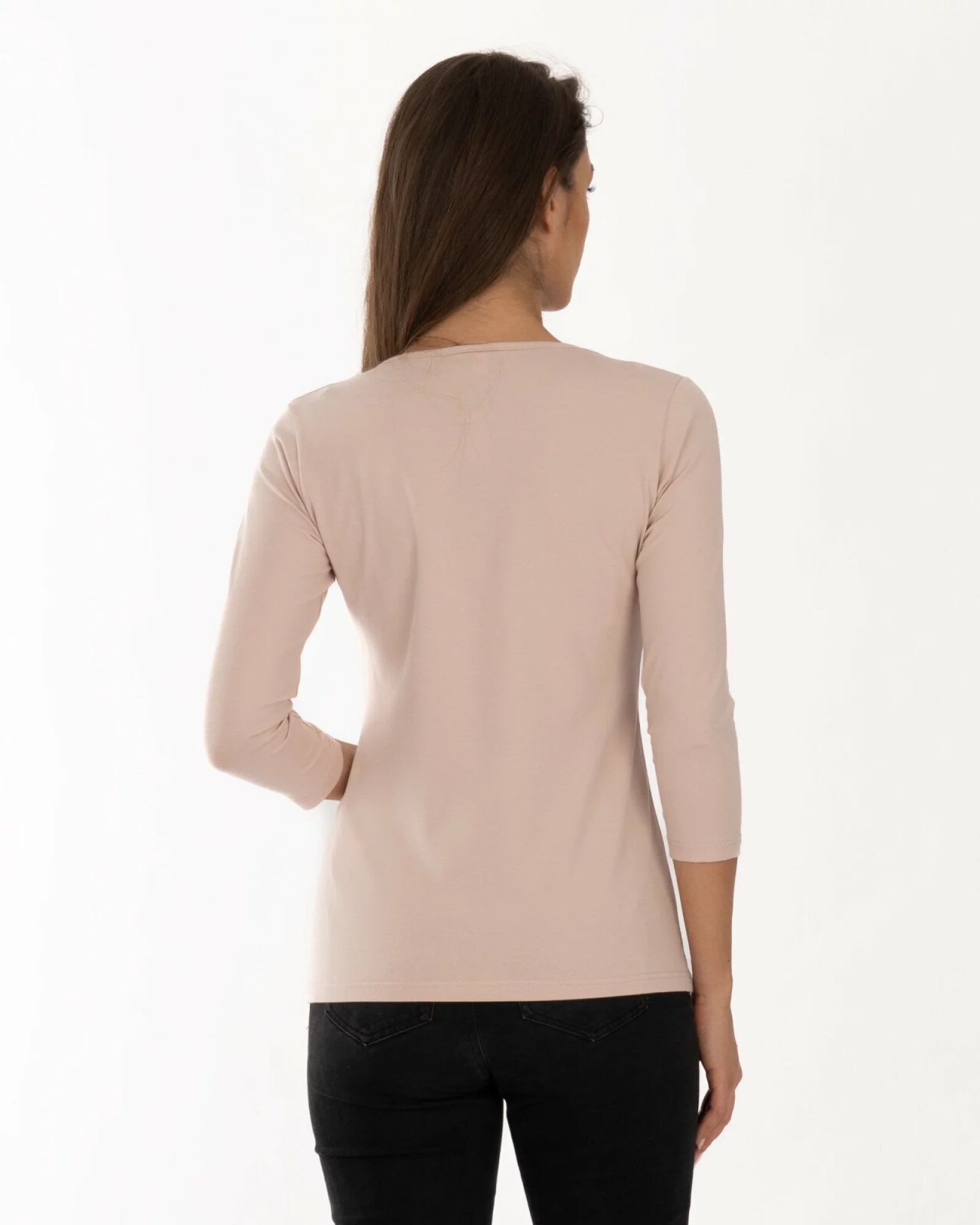 Bluză damă basic B.2400.Crem