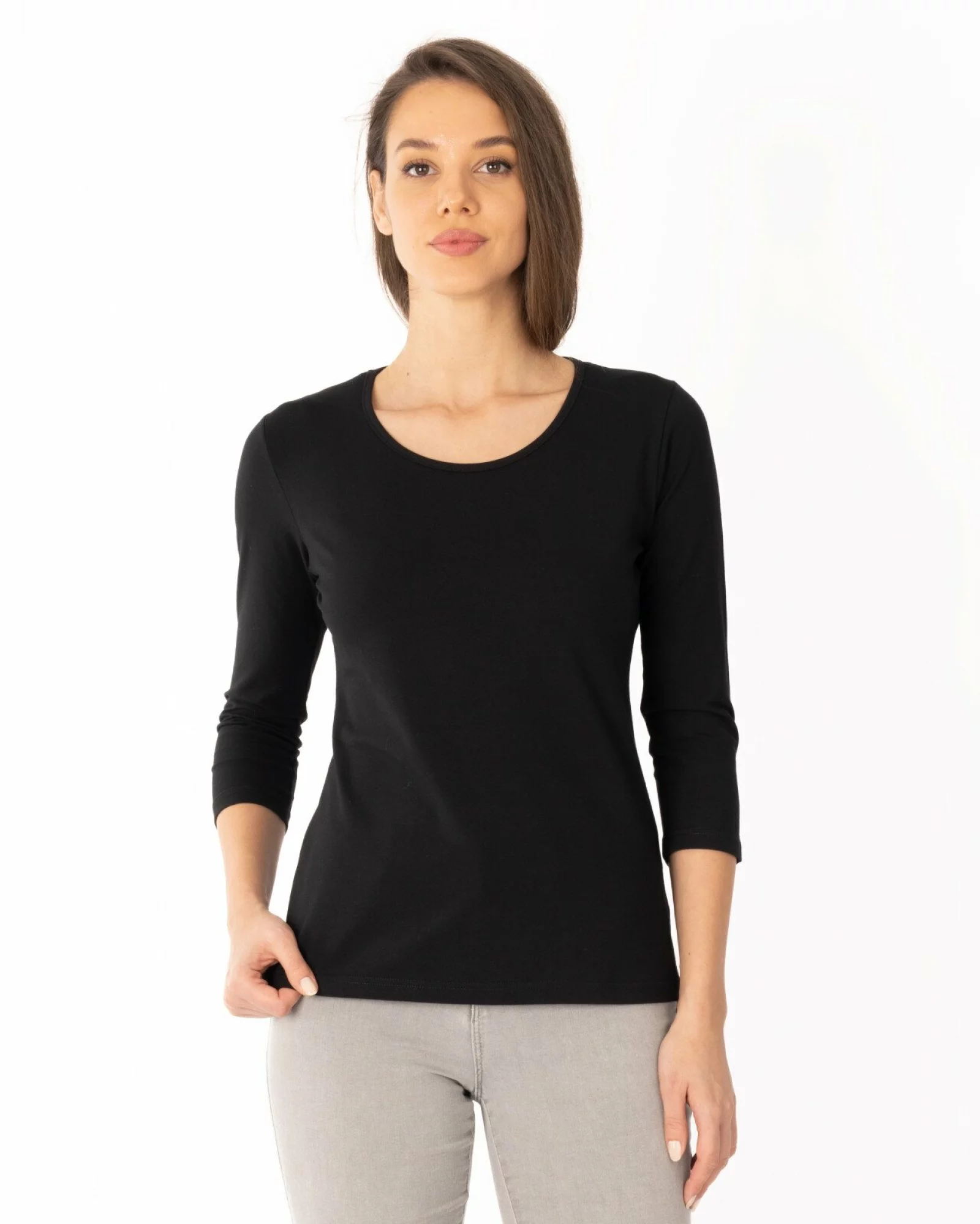 Bluză damă basic B.2400.Negru