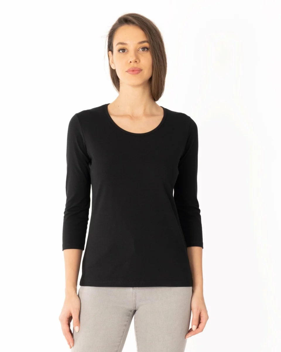 Bluză damă basic B.2400.Negru