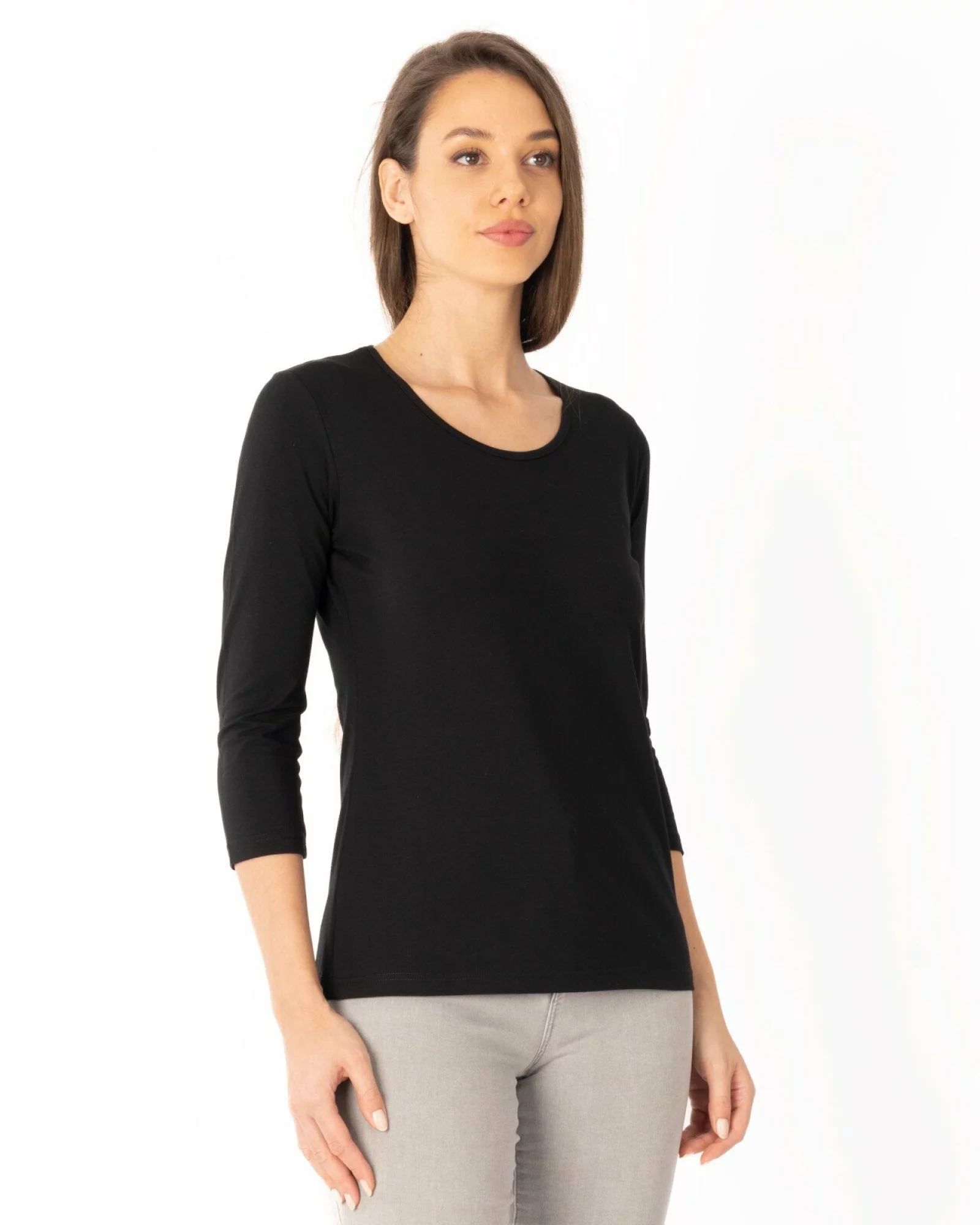 Bluză damă basic B.2400.Negru