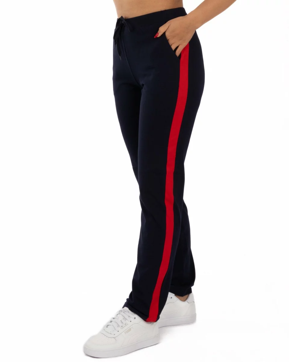 Pantalon Damă P.2277.Bleumarin/Roșu