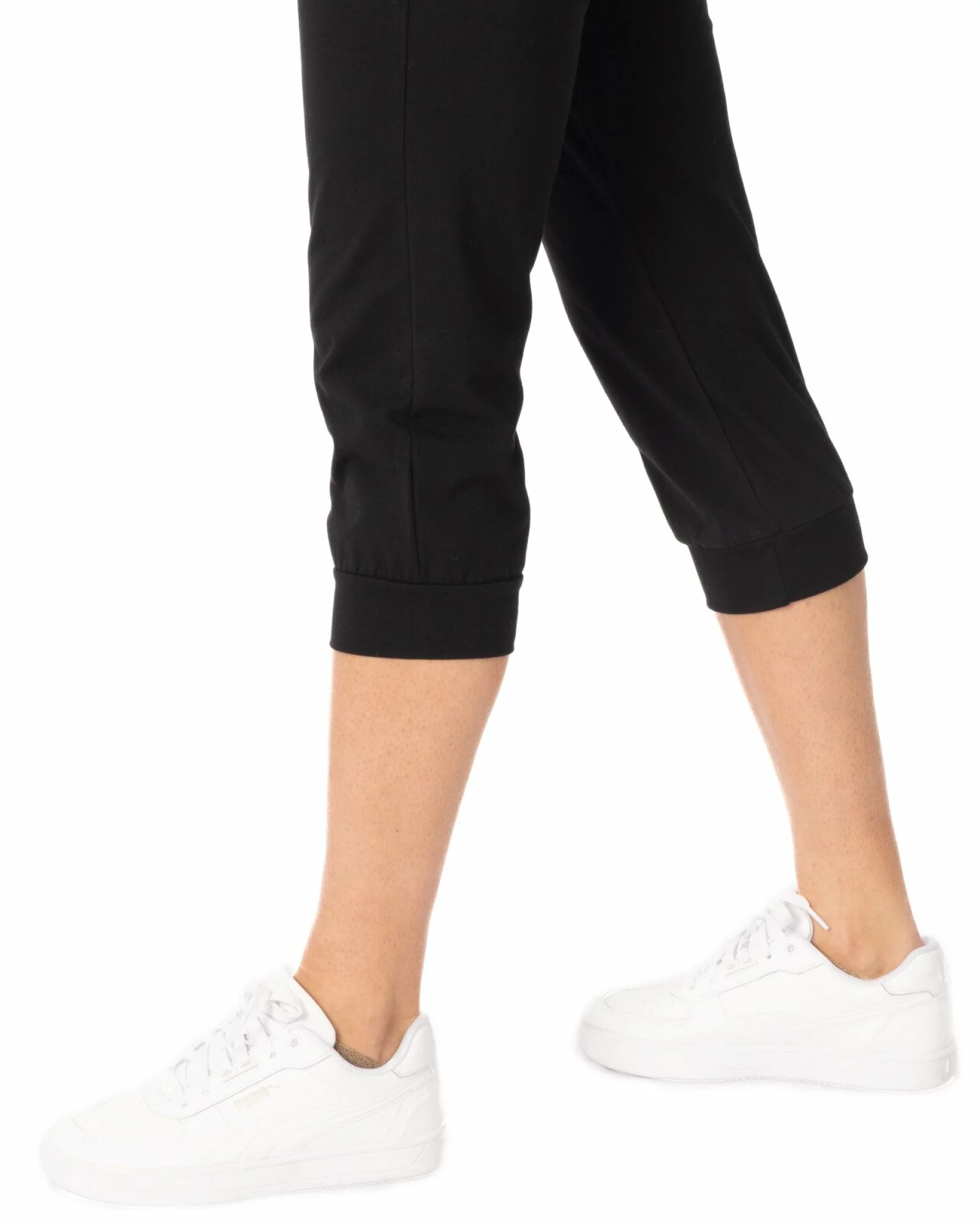 Pantaloni negri 3/4 manșetă