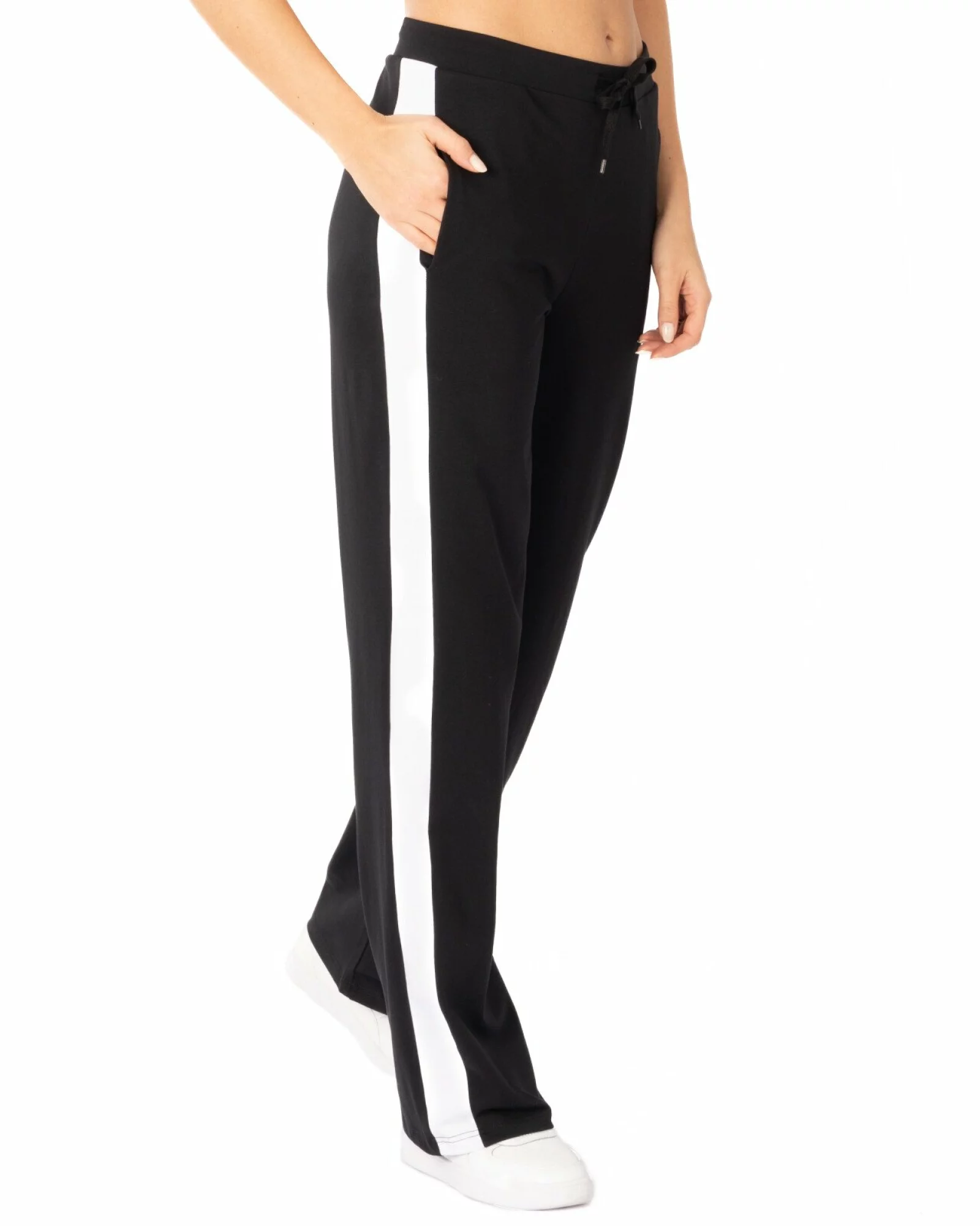 Pantalon Damă P.2256.Negru/Alb