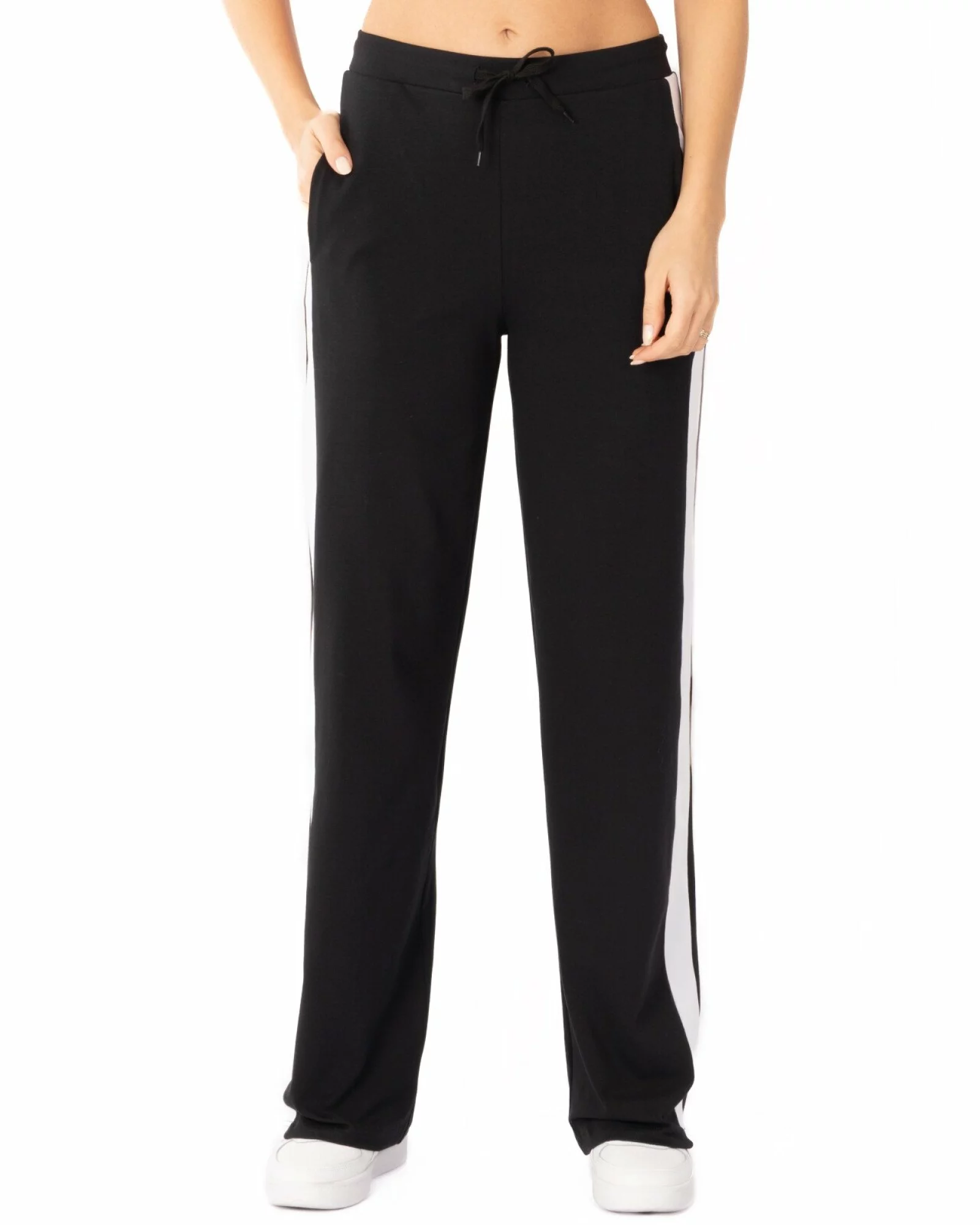 Pantalon Damă P.2256.Negru/Alb