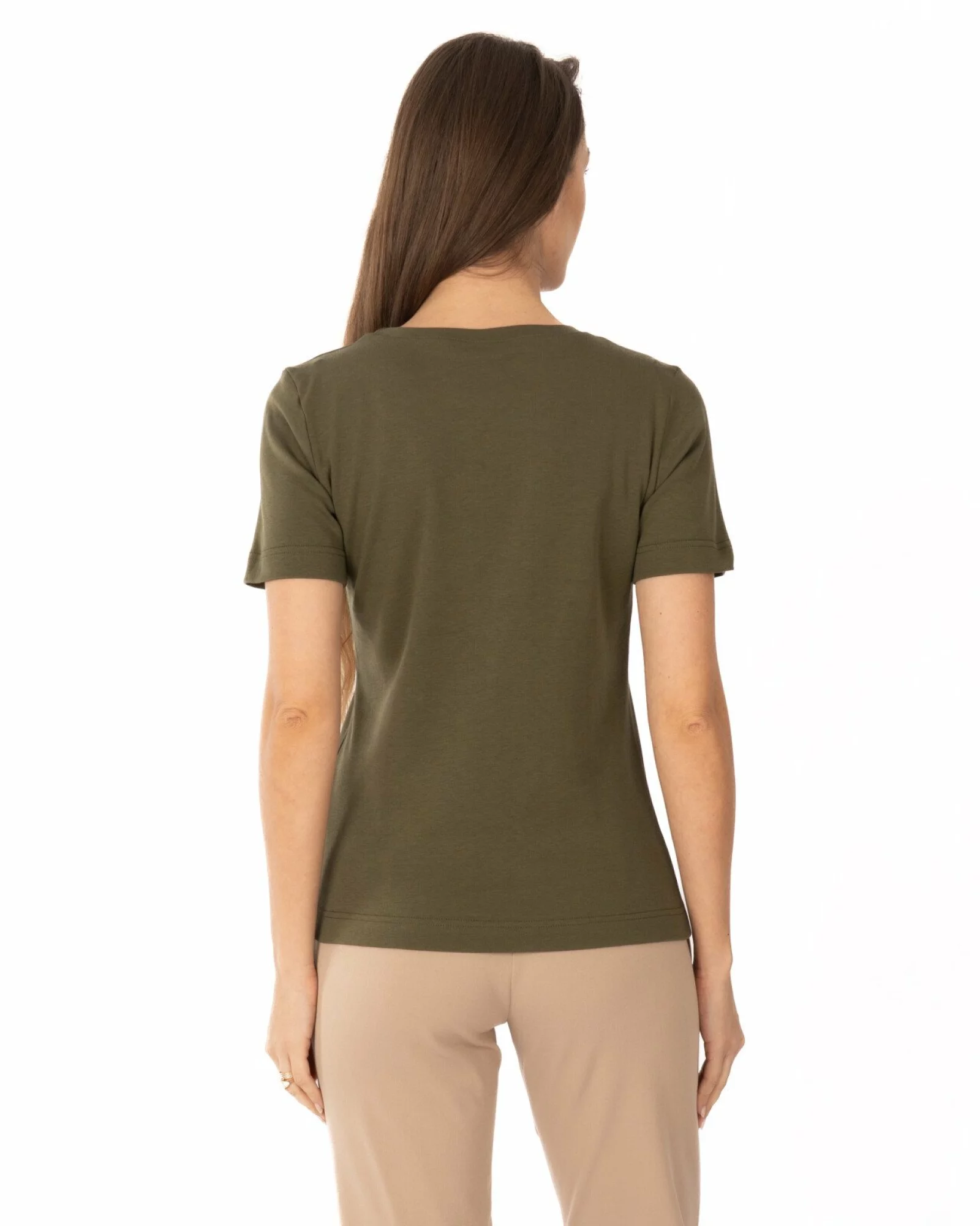 Tricou damă bumbac interlock cu nasturi decorativi