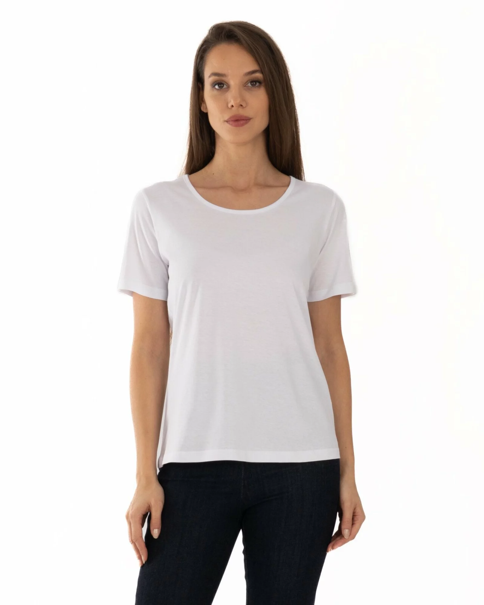 Tricou damă basic guler rotund