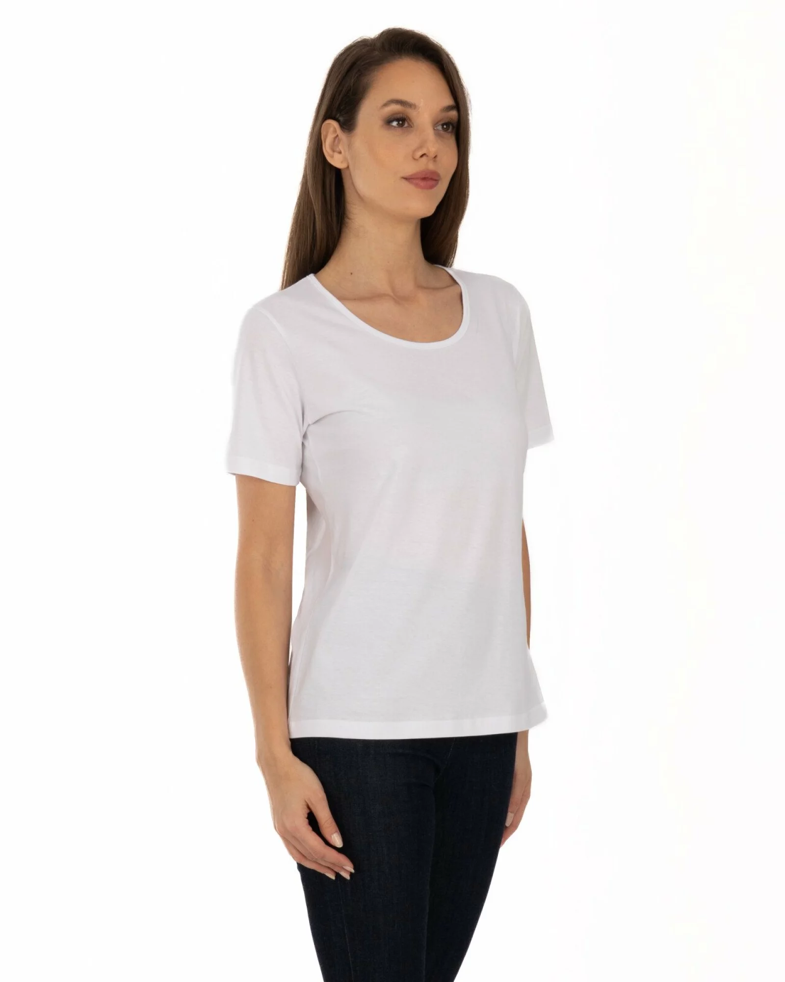 Tricou damă basic guler rotund