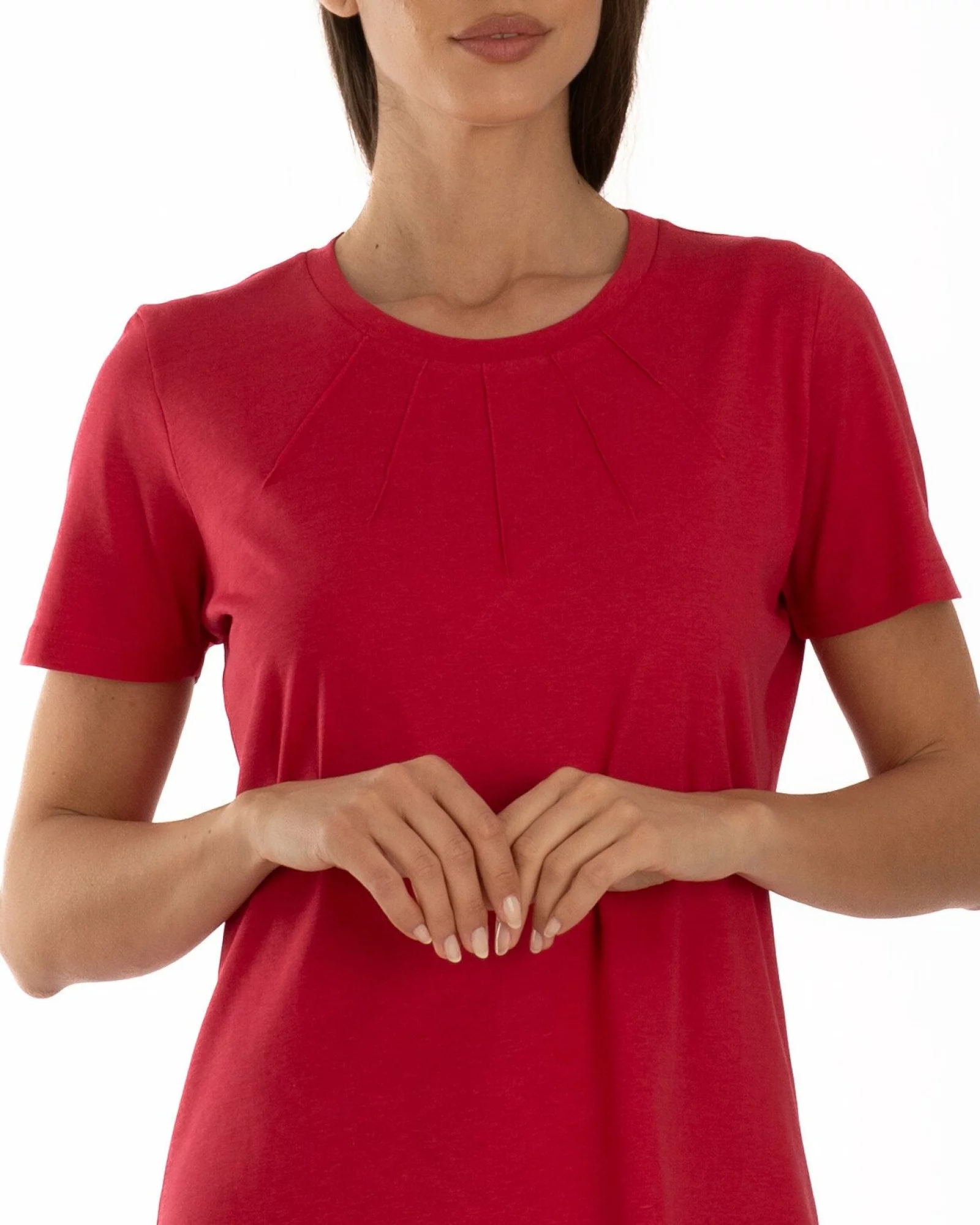 Tricou damă bumbac cu modal, croială fluidă