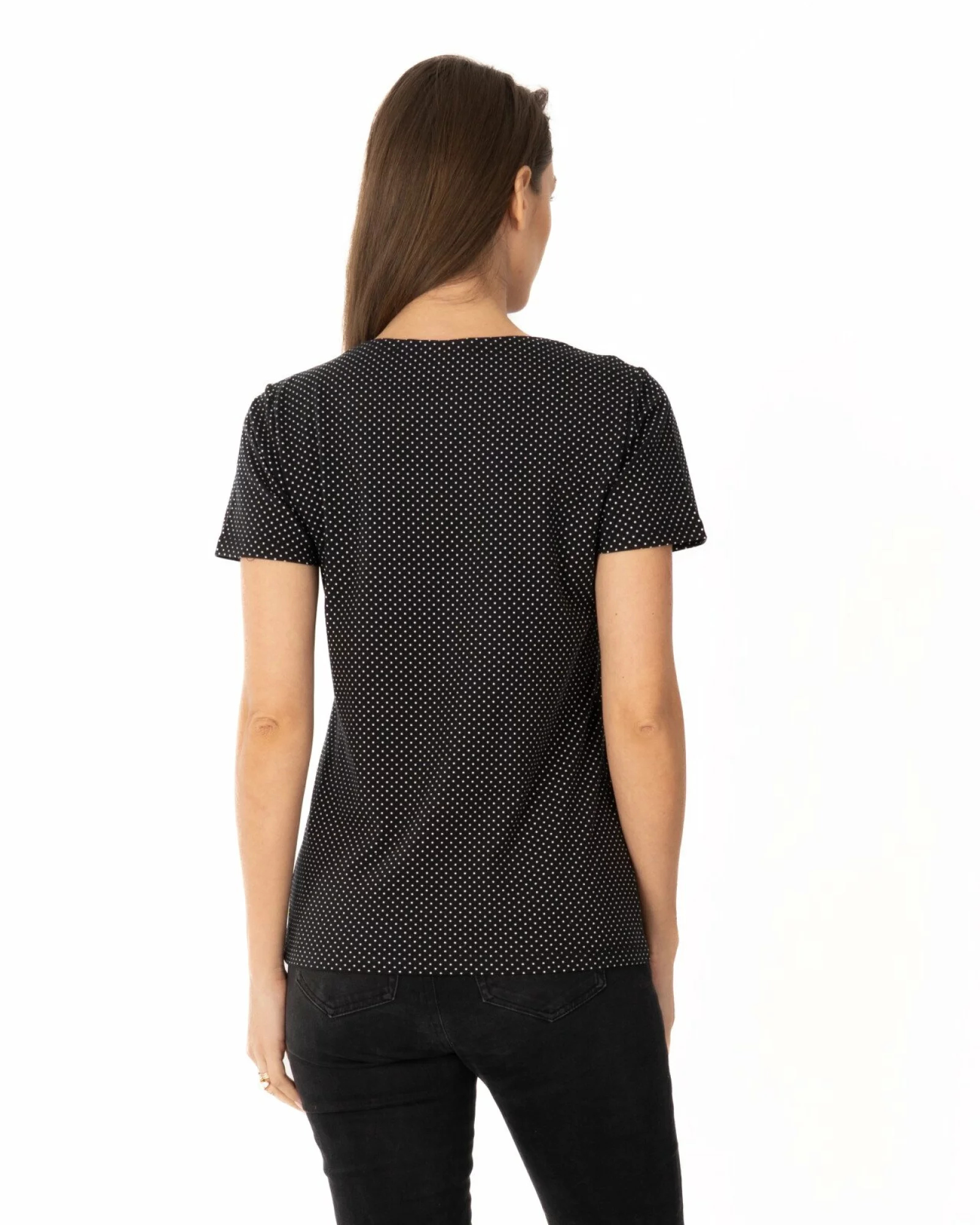 Tricou damă imprimat bumbac cu lycra