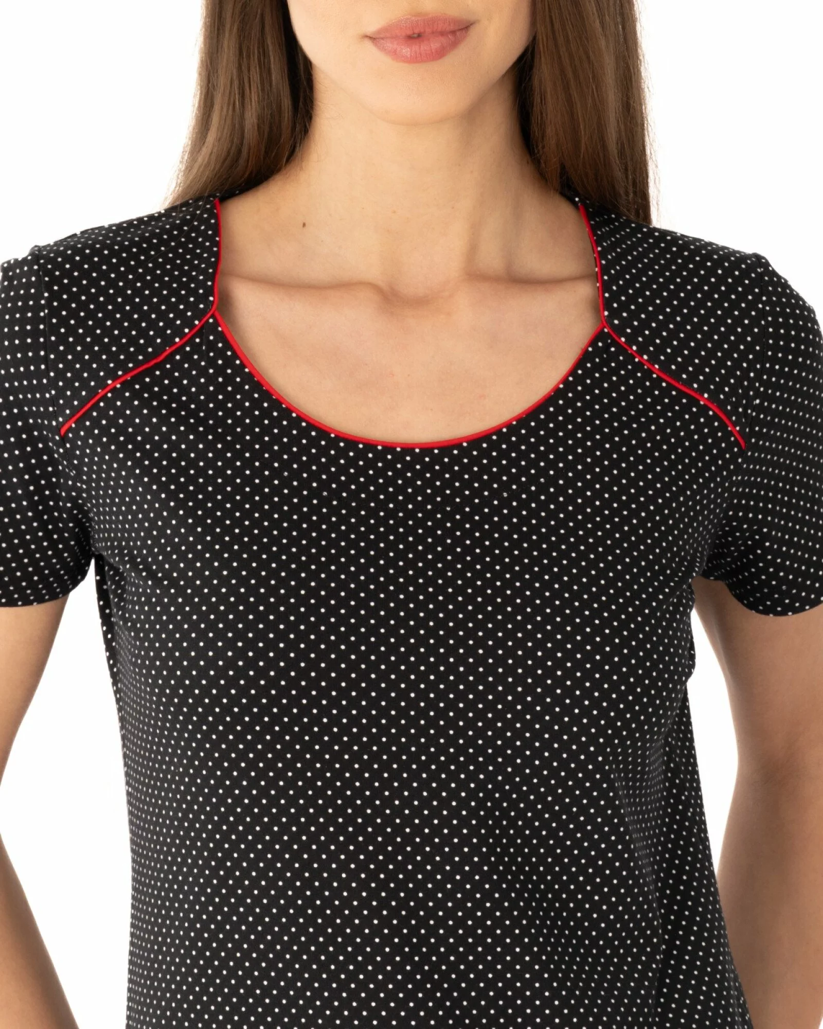 Tricou damă imprimat bumbac cu lycra