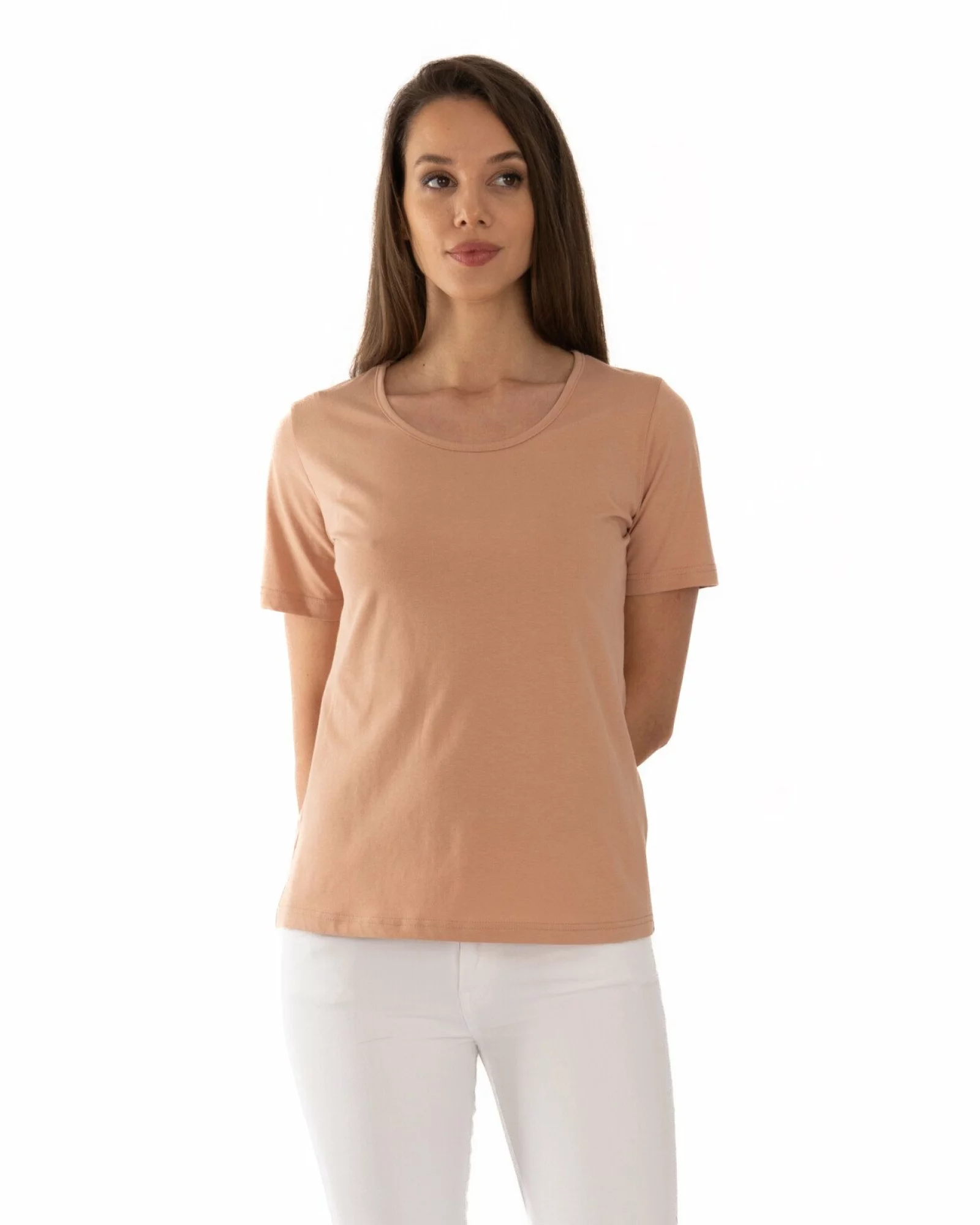 Tricou damă basic guler rotund