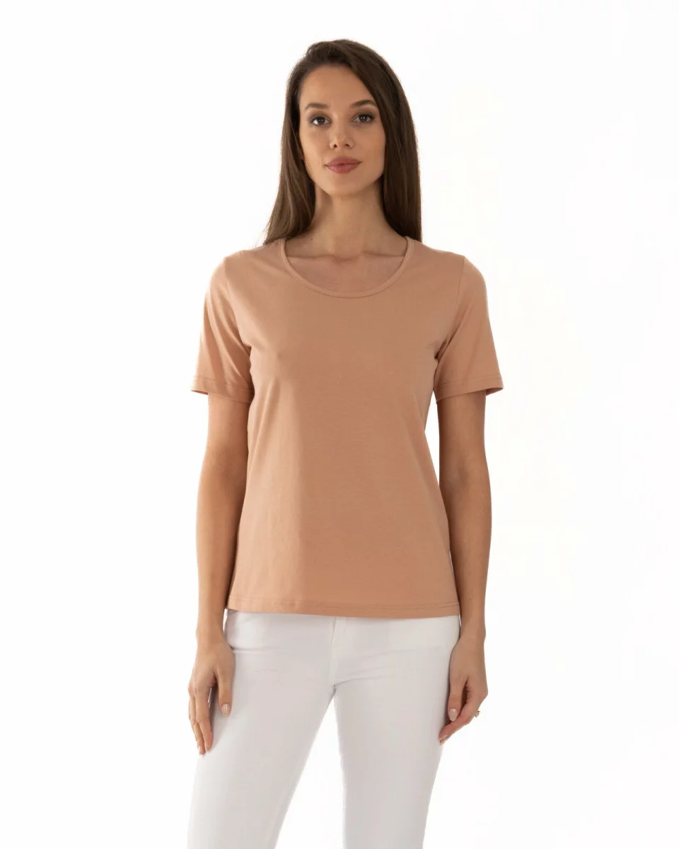 Tricou damă basic guler rotund
