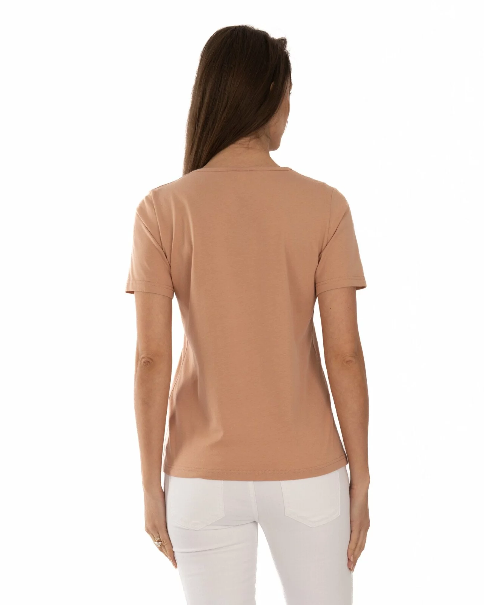 Tricou damă basic guler rotund